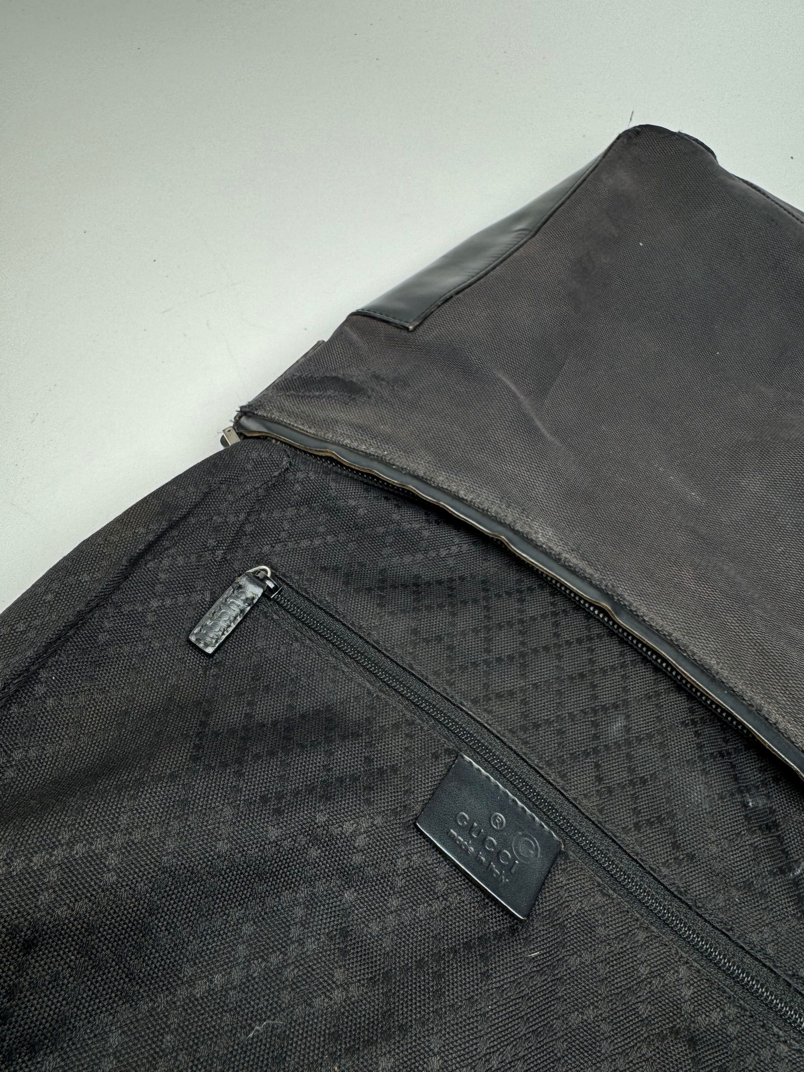 Gucci Vintage Leather cotton Bag black Size ONE SIZE - 4 Thumbnail