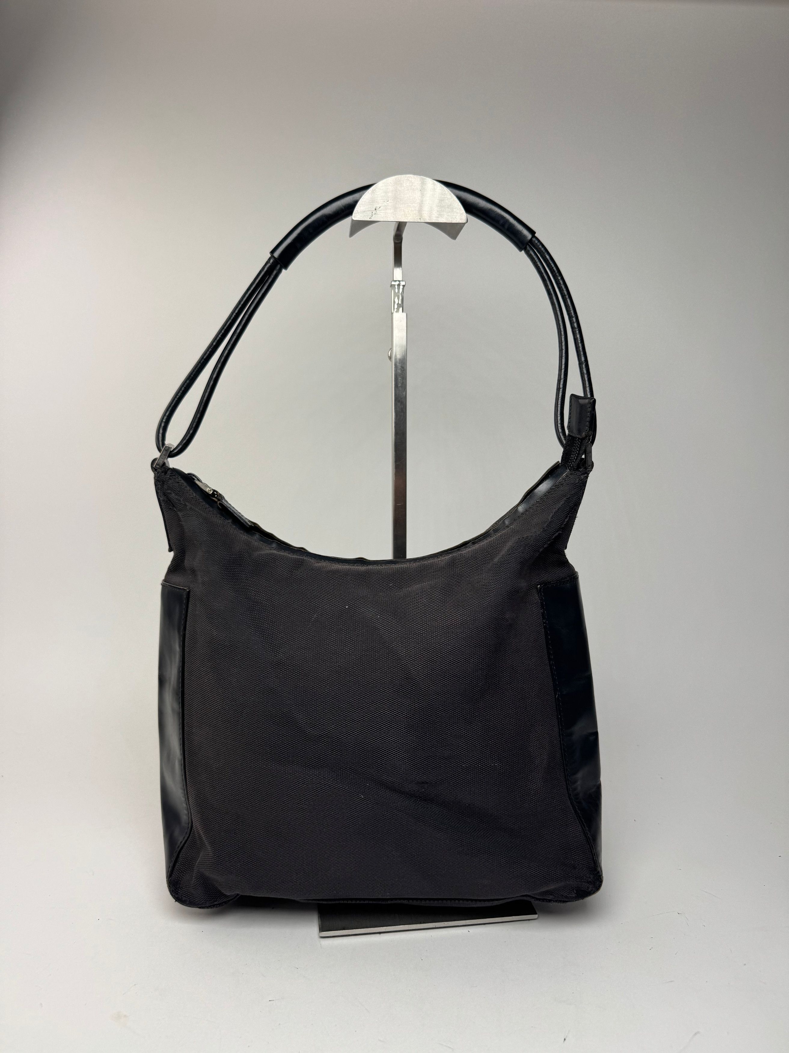 Gucci Vintage Leather cotton Bag black Size ONE SIZE - 2 Thumbnail