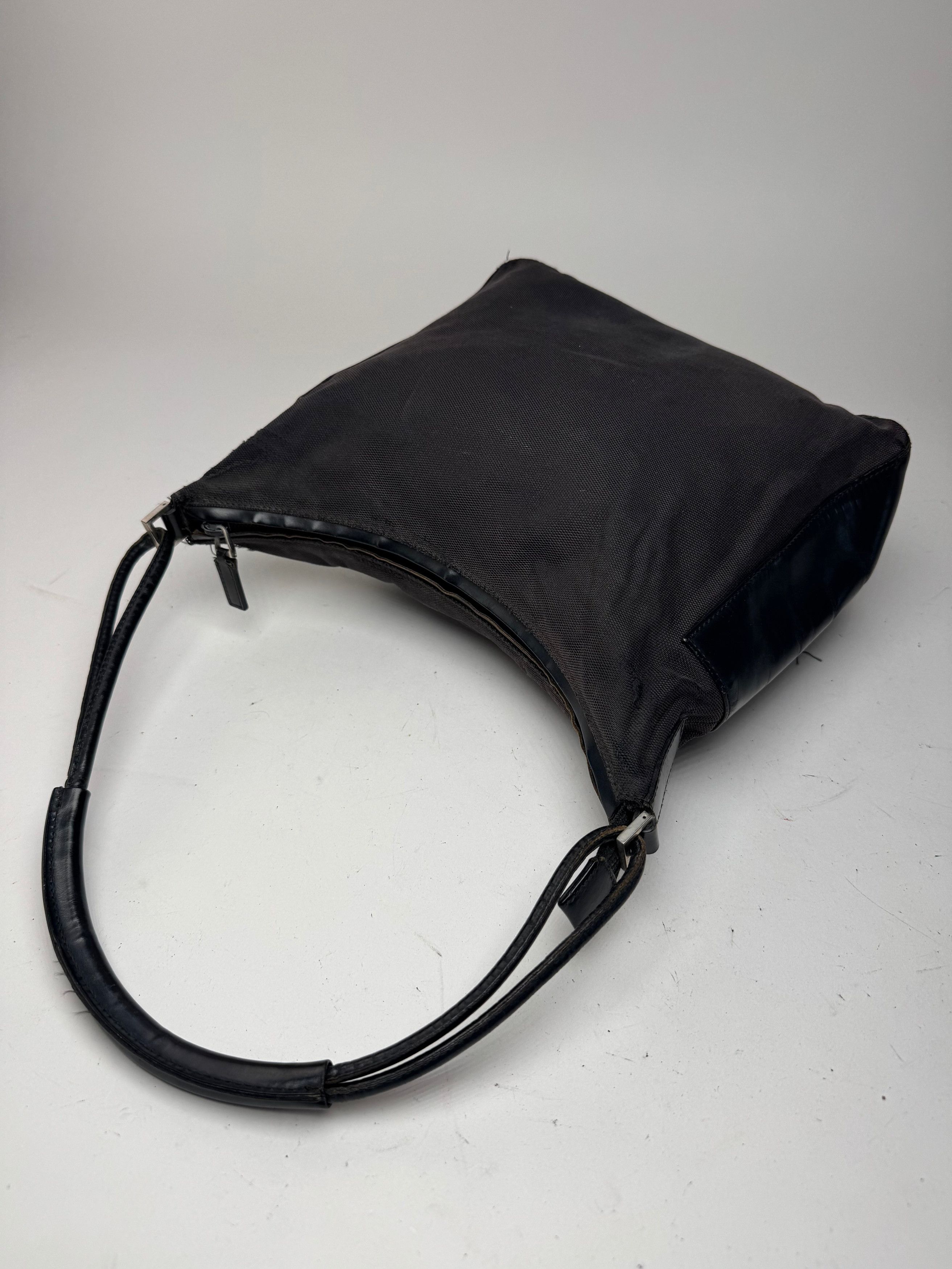 Gucci Vintage Leather cotton Bag black Size ONE SIZE - 7 Thumbnail