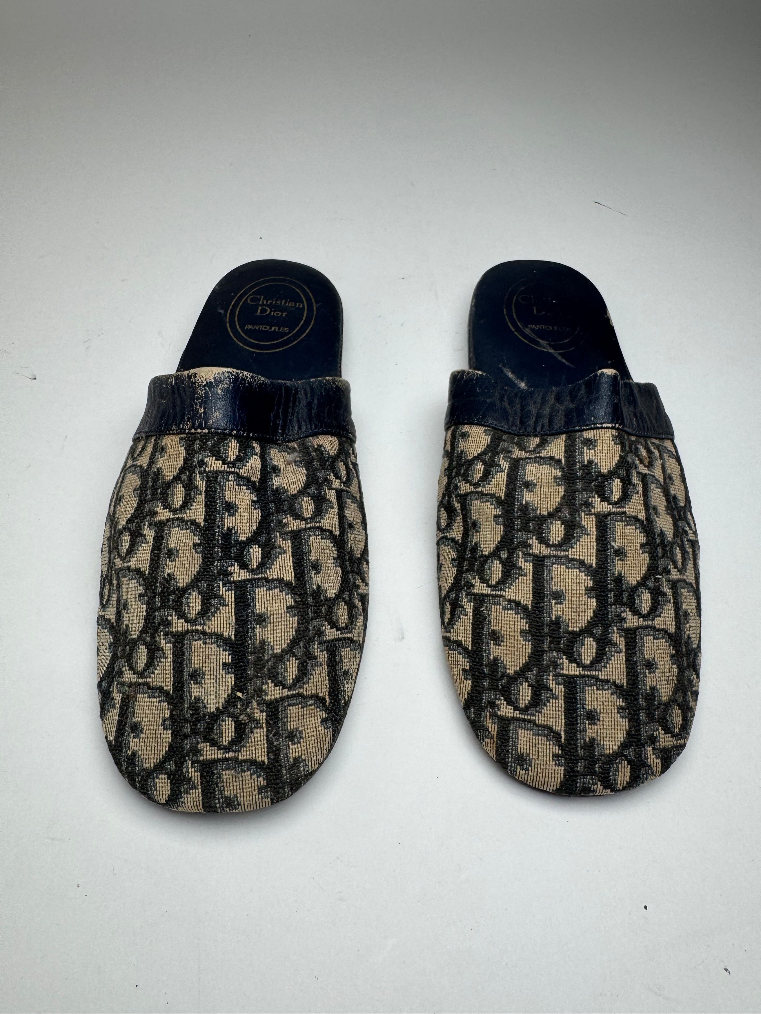 Dior Vintage Monogram Slides Size US 7 / IT 37 - 5 Thumbnail