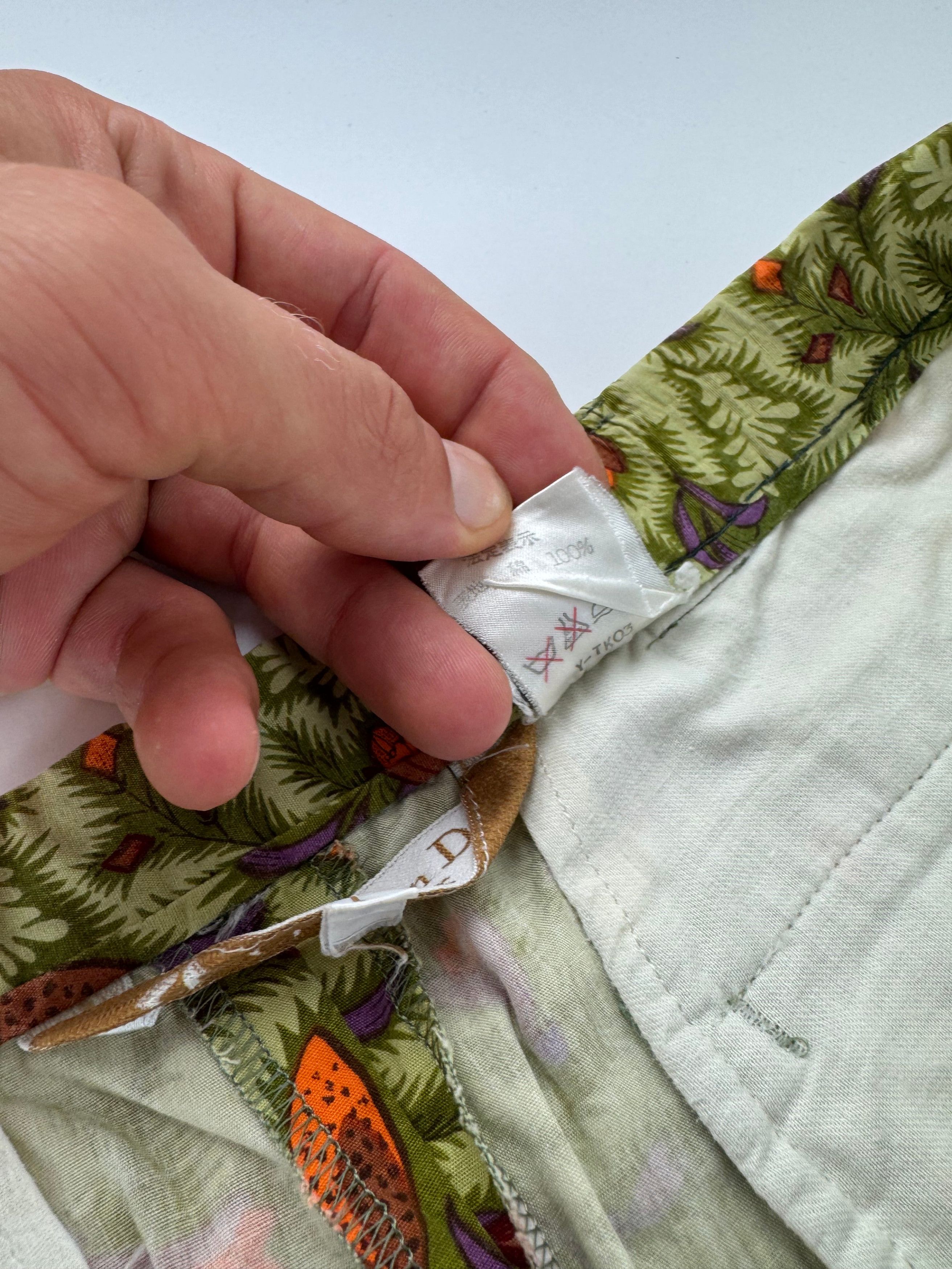 Dior Vintage Floral Pants green orange L Size 34" / US 12 / IT 48 - 9 Thumbnail