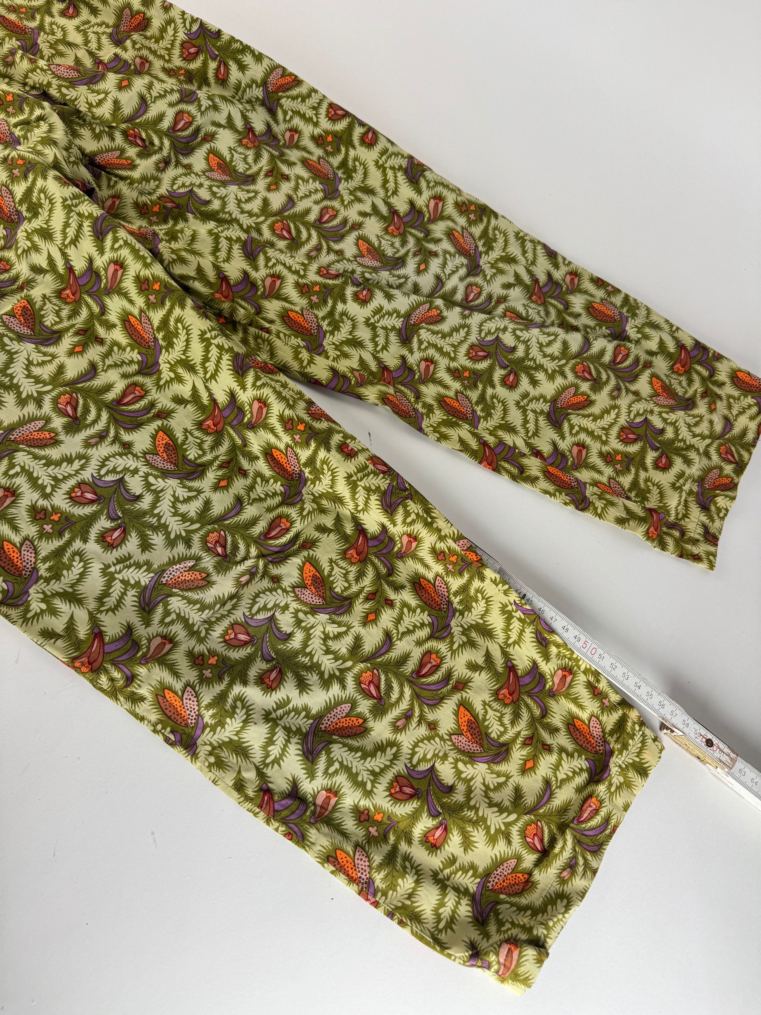 Dior Vintage Floral Pants green orange L Size 34" / US 12 / IT 48 - 5 Thumbnail