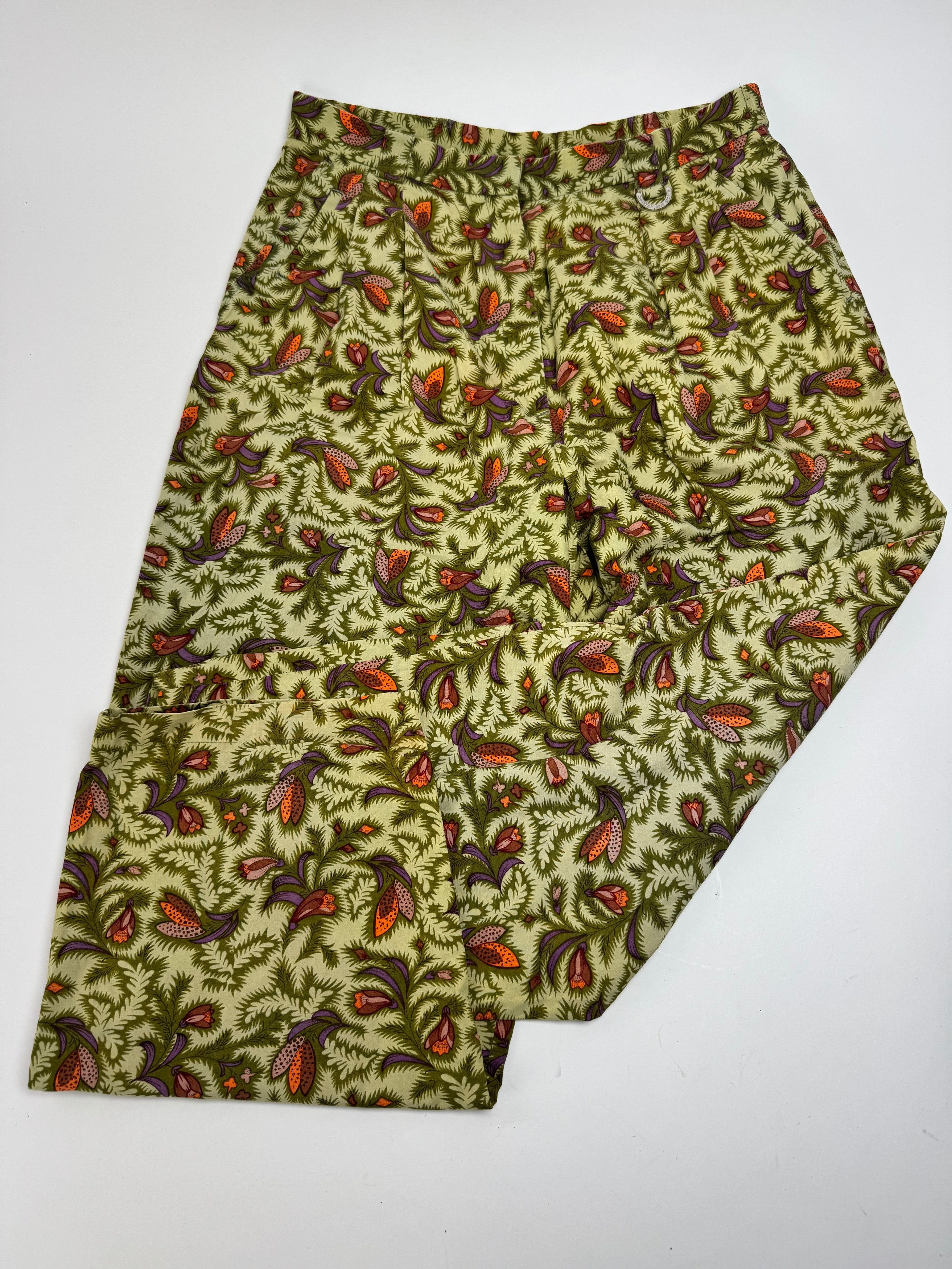 Dior Vintage Floral Pants green orange L Size 34" / US 12 / IT 48 - 13 Thumbnail