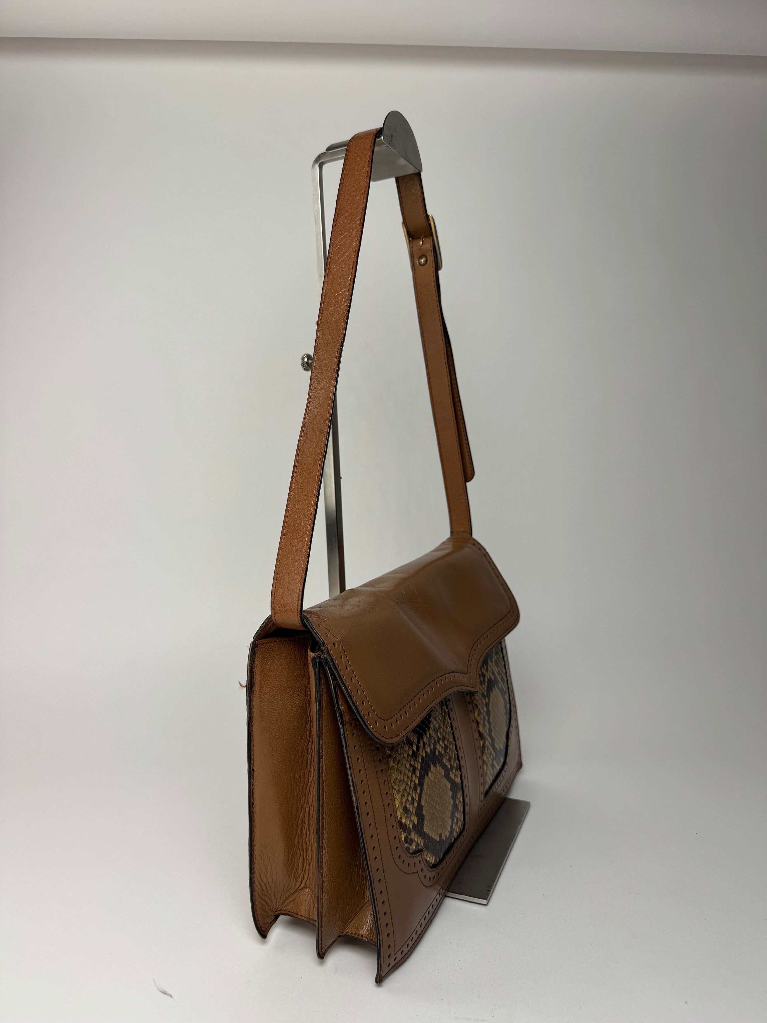 Other Vintage Yves Saint Laurent Leather snake bag brown Size ONE SIZE - 8 Thumbnail