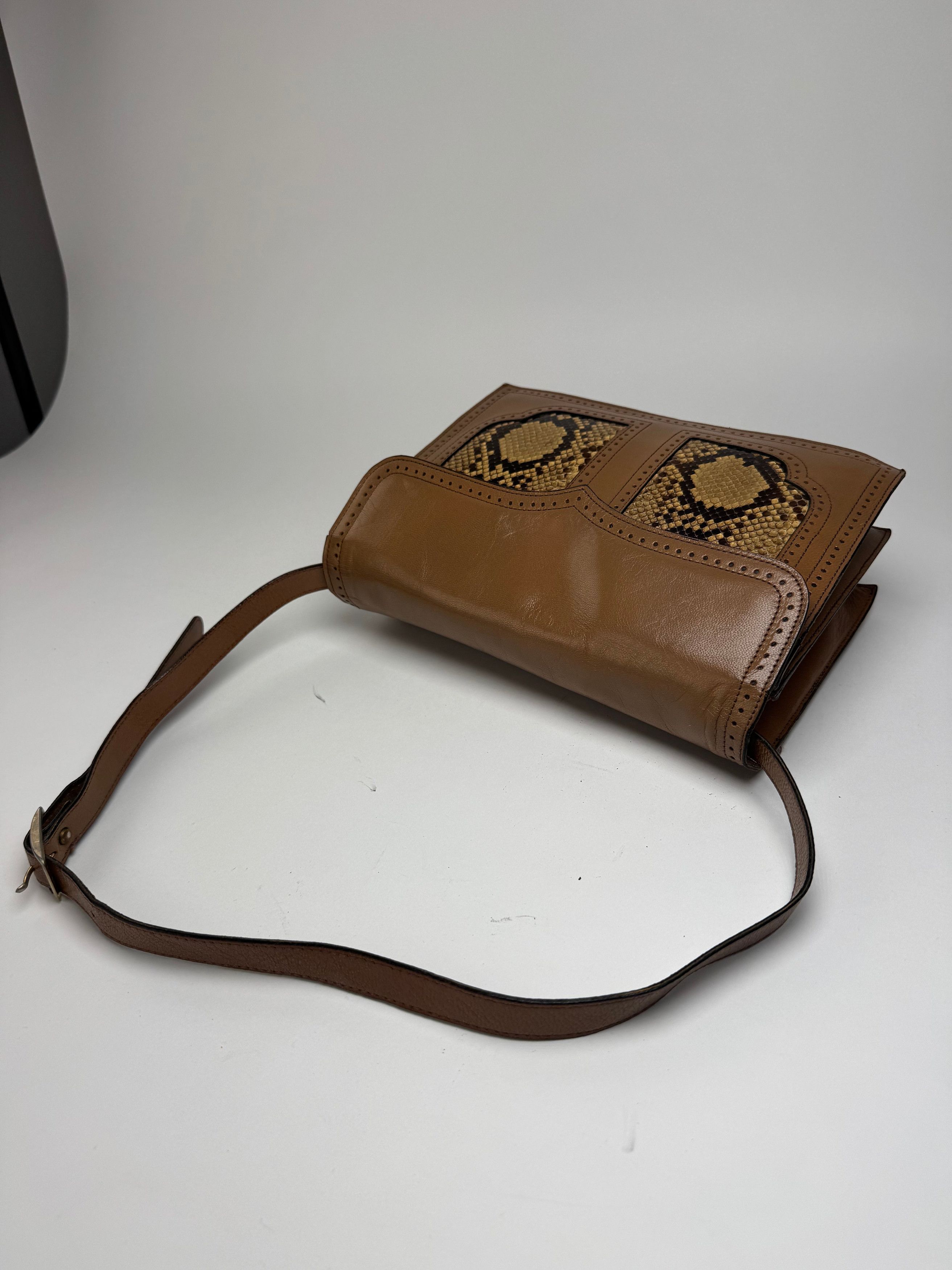 Other Vintage Yves Saint Laurent Leather snake bag brown Size ONE SIZE - 10 Thumbnail