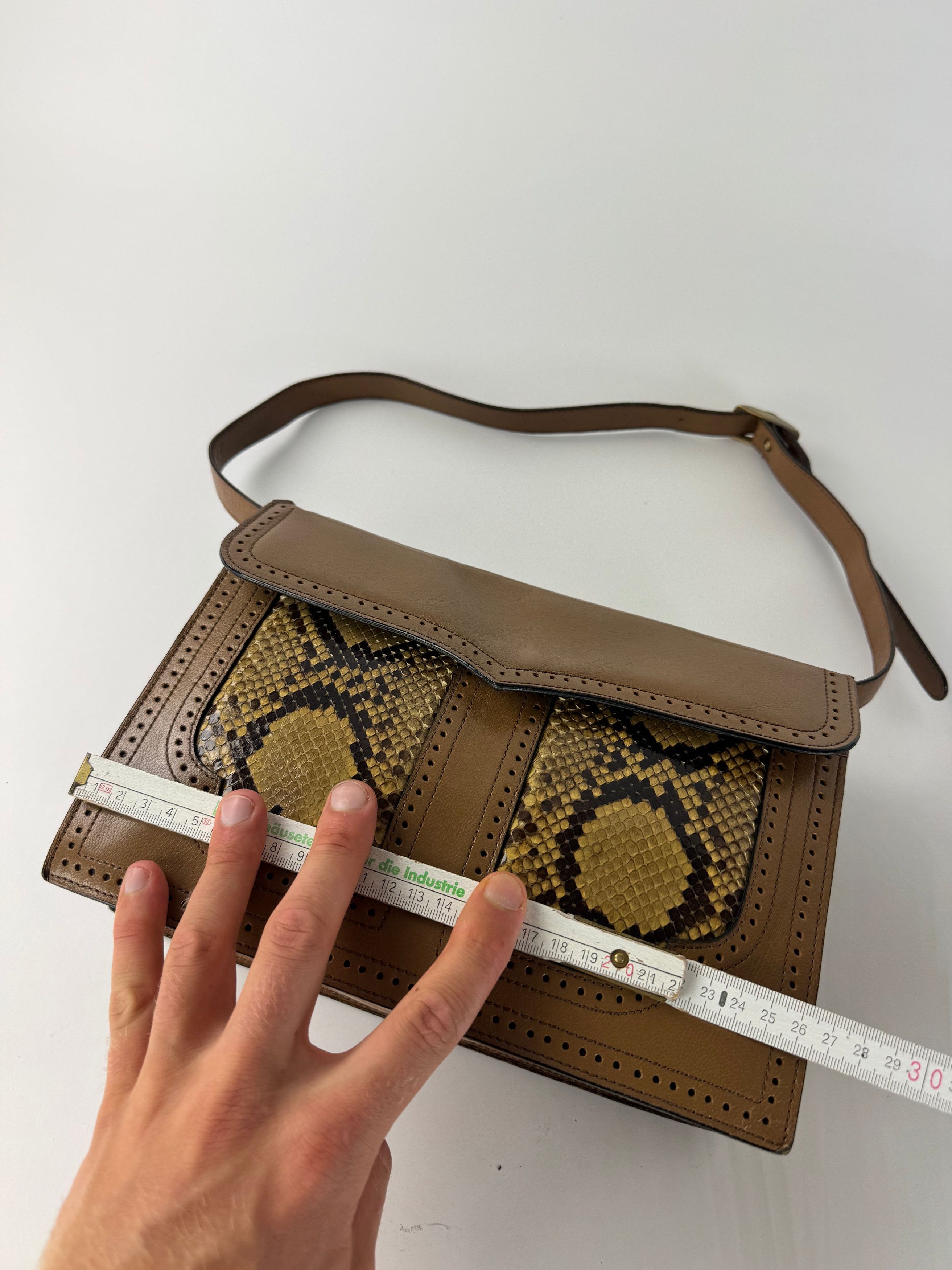 Other Vintage Yves Saint Laurent Leather snake bag brown Size ONE SIZE - 12 Thumbnail