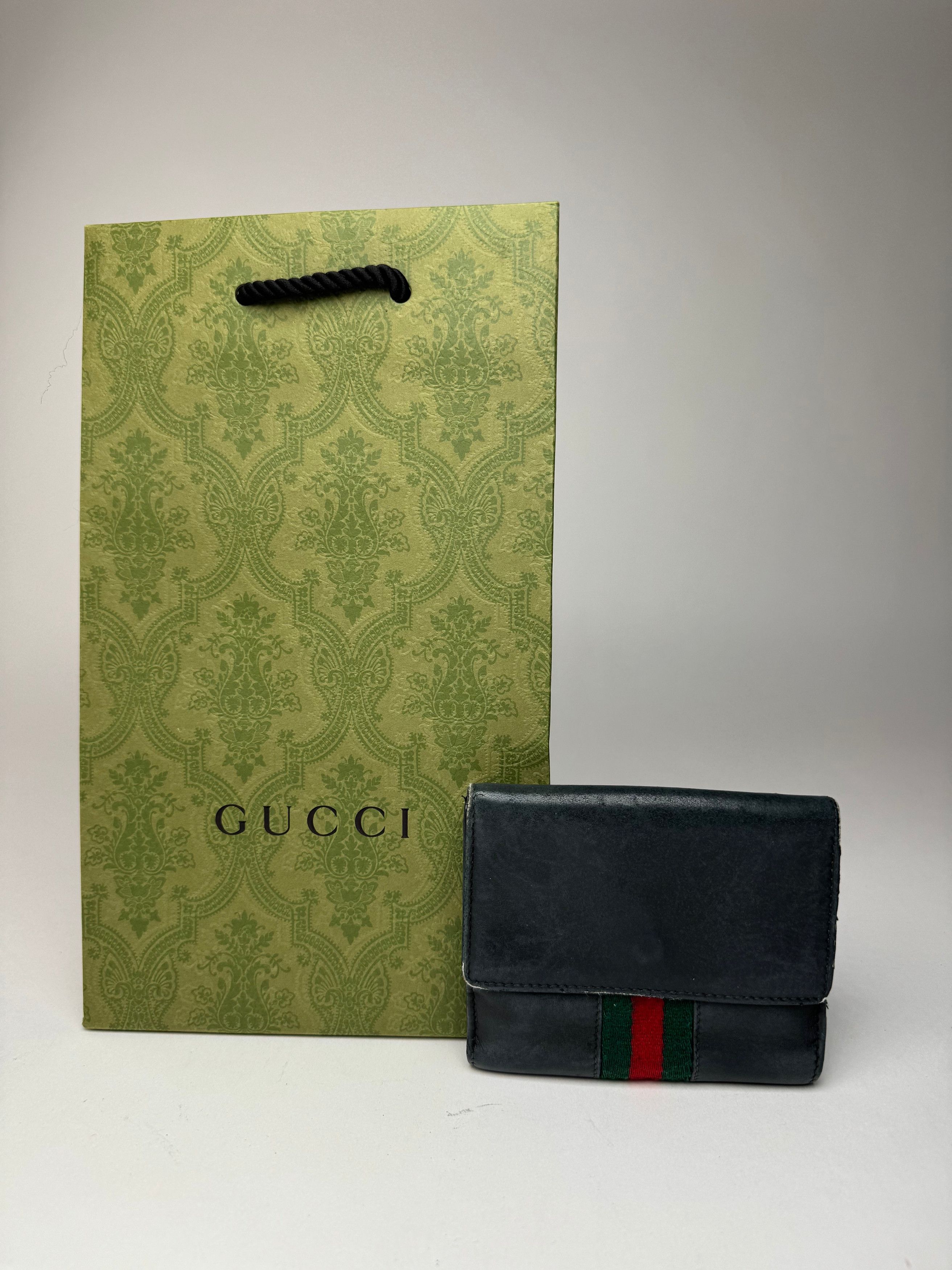 Gucci Vintage Leather wallet black Size ONE SIZE - 12 Thumbnail