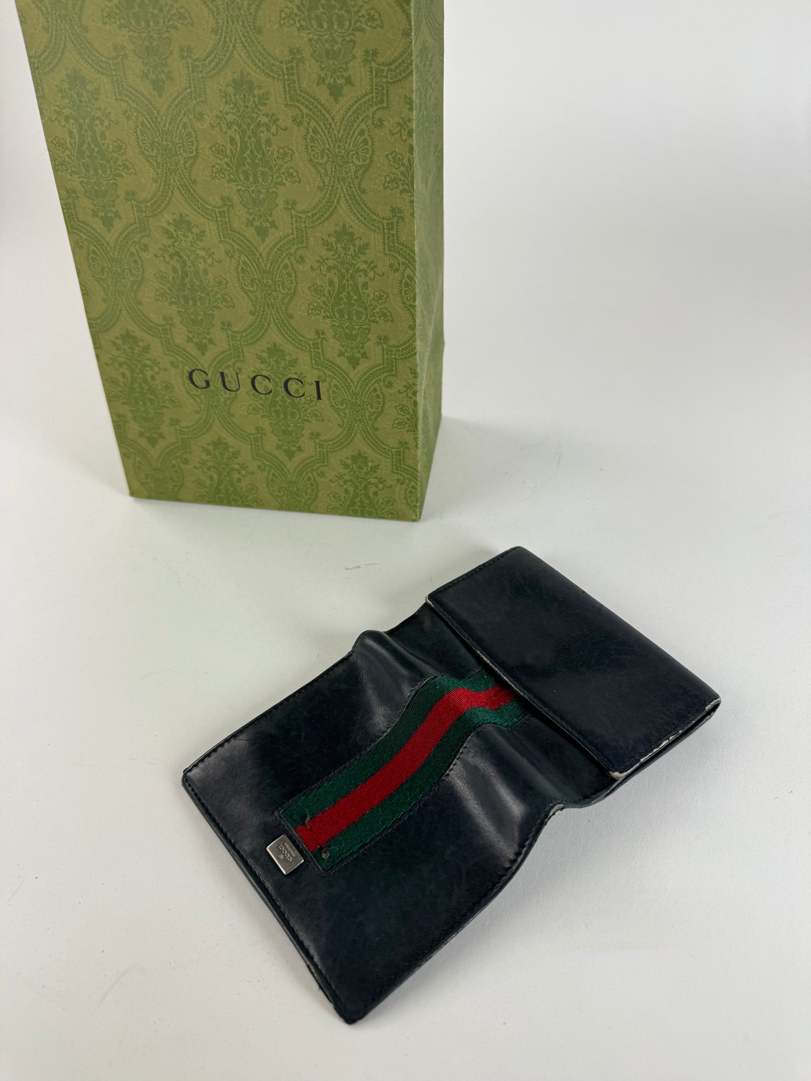 Gucci Vintage Leather wallet black Size ONE SIZE - 8 Thumbnail
