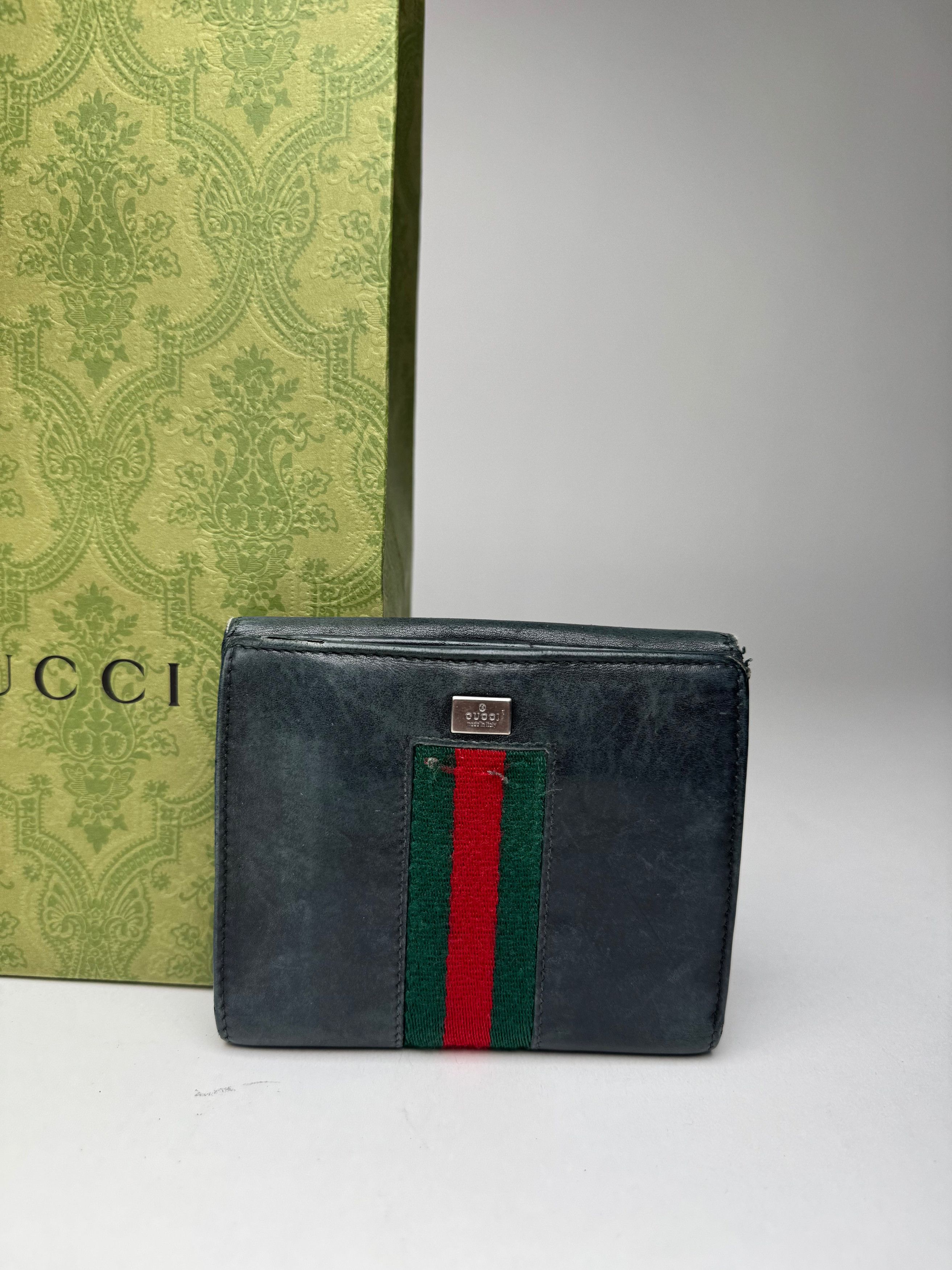 Gucci Vintage Leather wallet black Size ONE SIZE - 4 Thumbnail