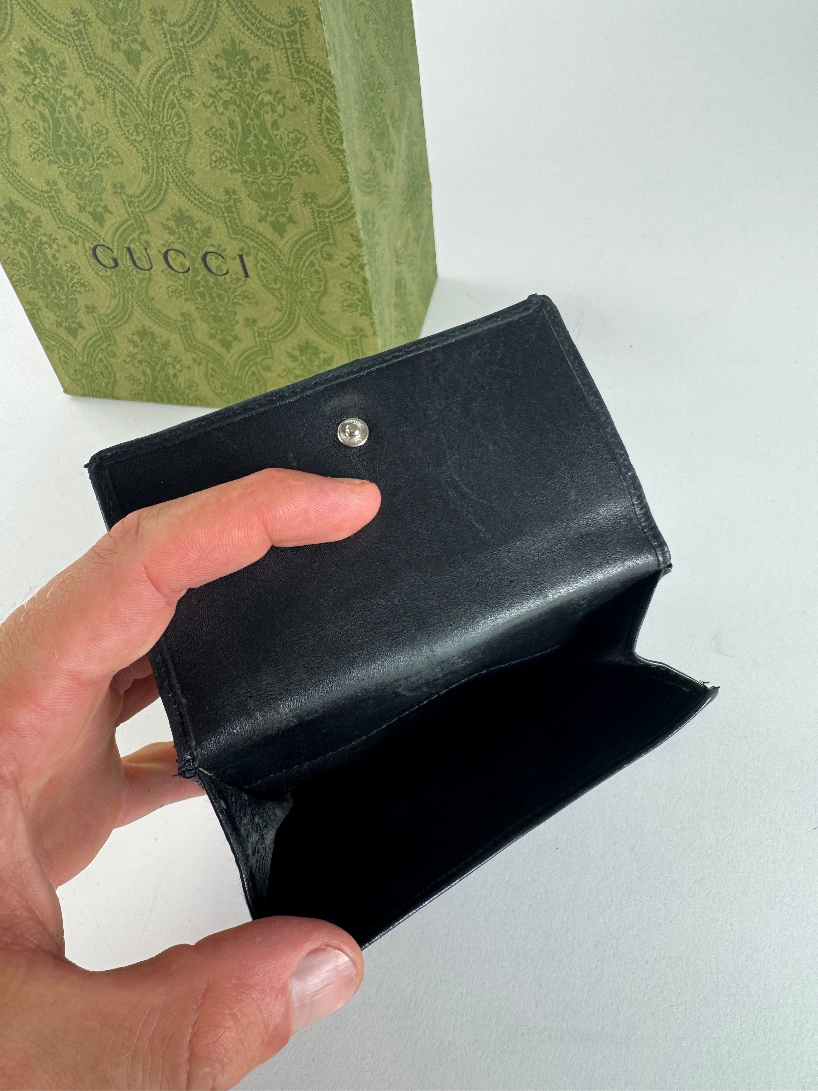 Gucci Vintage Leather wallet black Size ONE SIZE - 3 Thumbnail