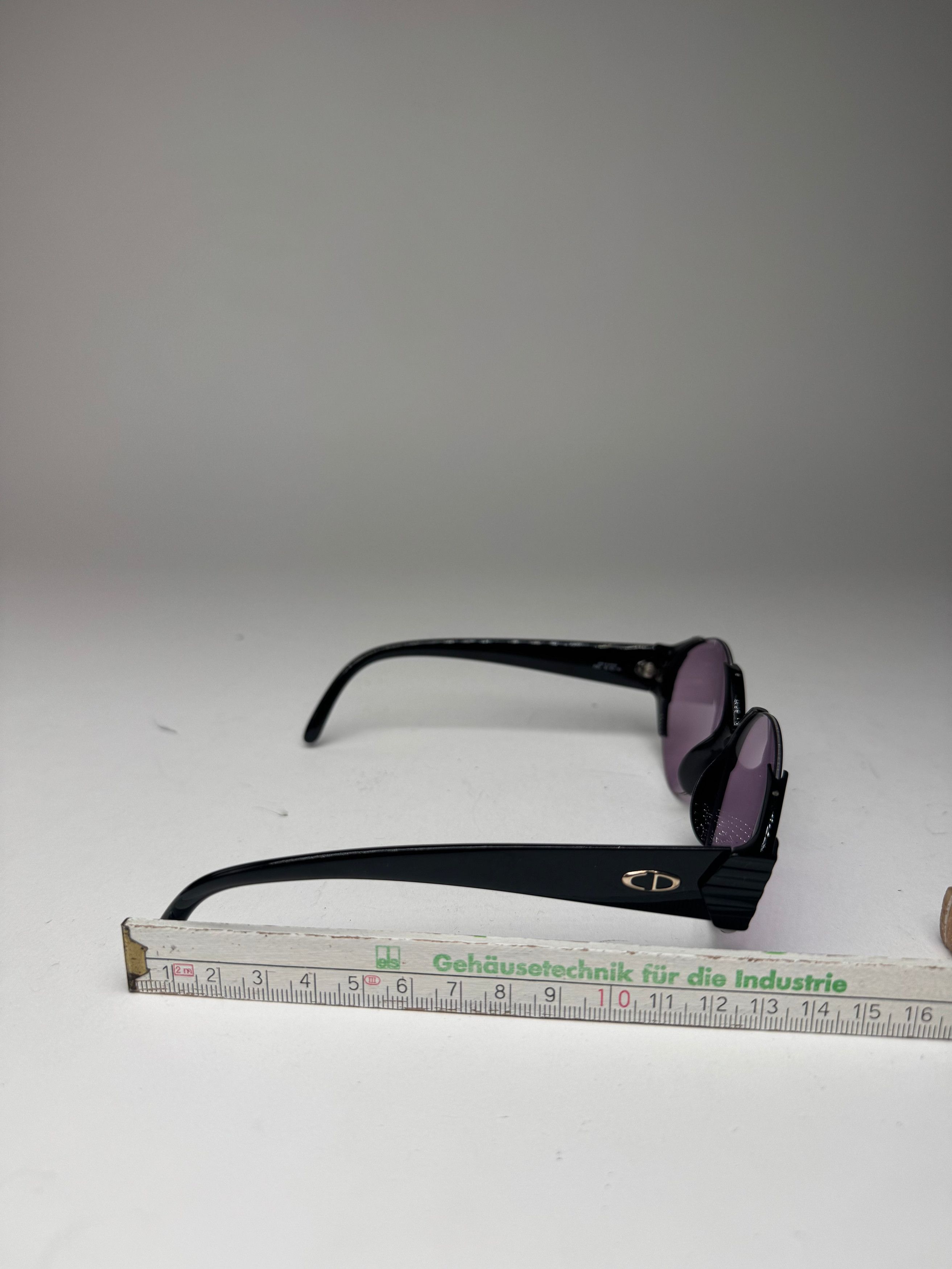 Dior Vintage Sunglasses Black Purple Size ONE SIZE - 8 Thumbnail