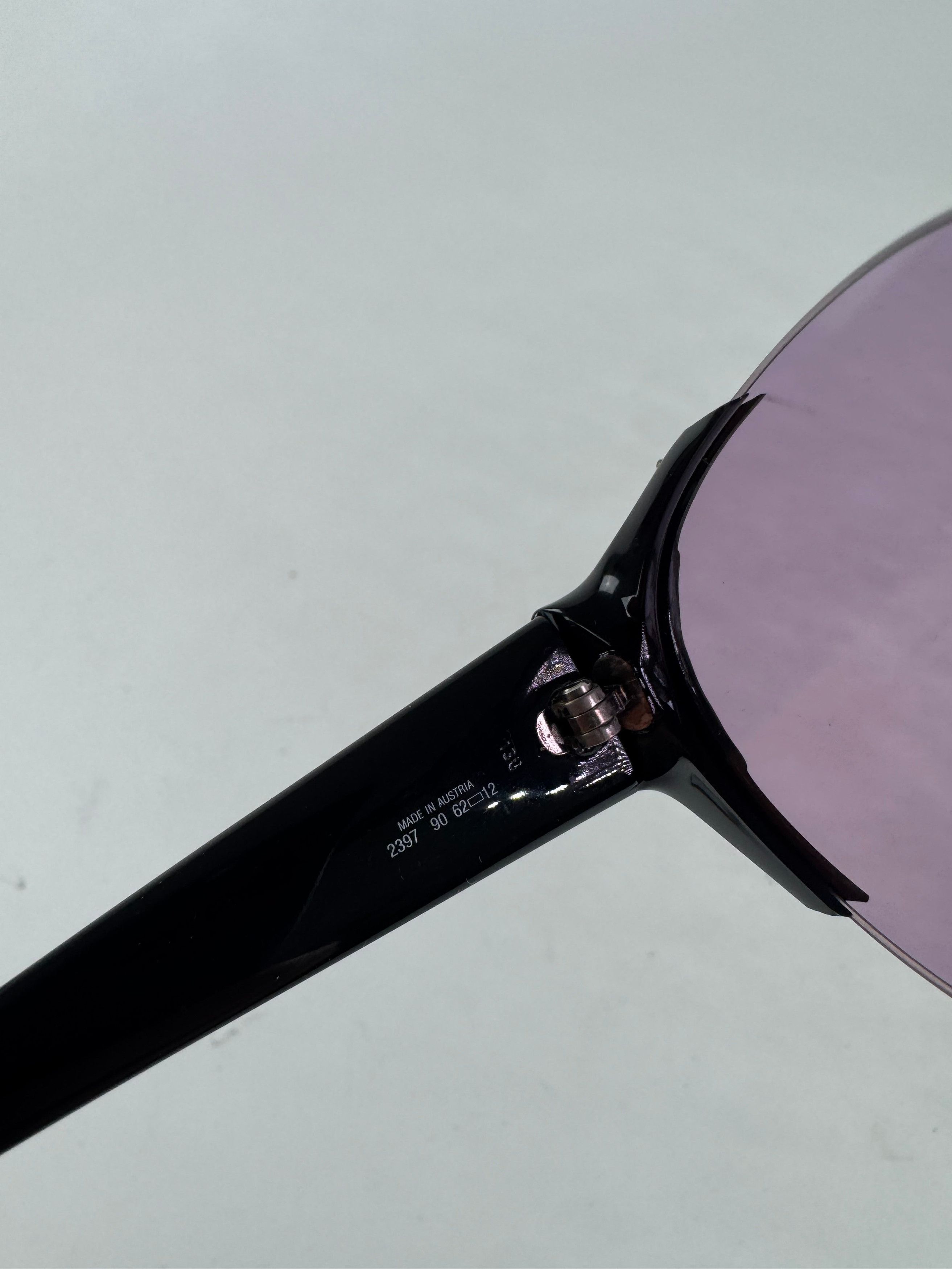 Dior Vintage Sunglasses Black Purple Size ONE SIZE - 9 Thumbnail