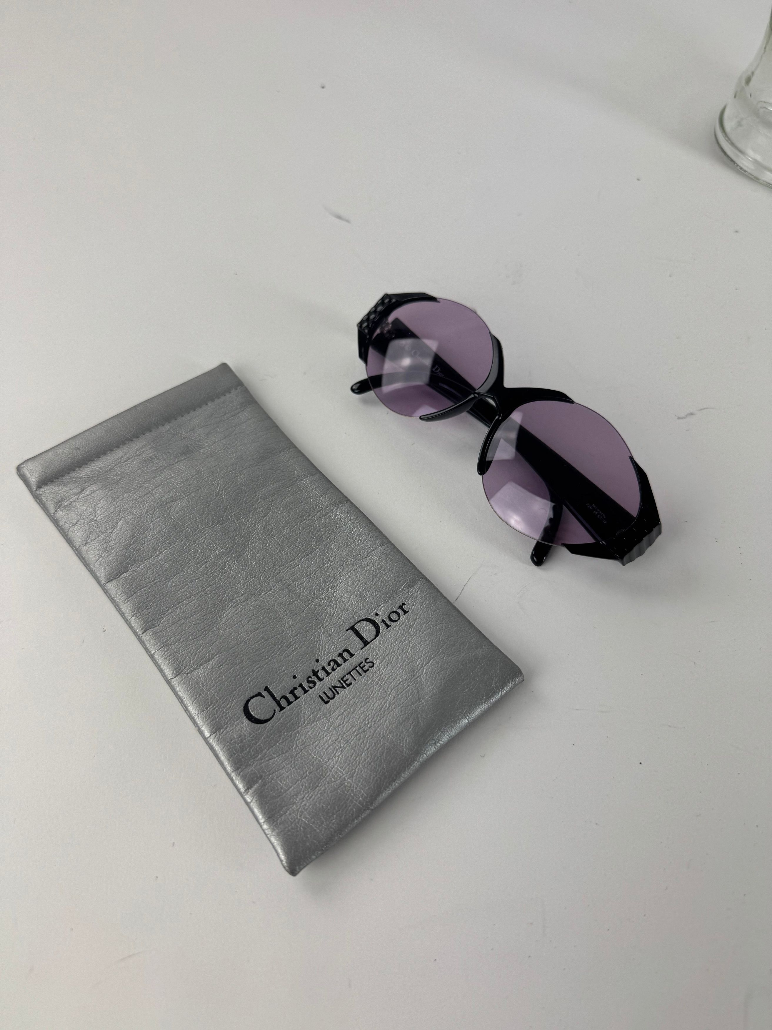 Dior Vintage Sunglasses Black Purple Size ONE SIZE - 14 Thumbnail