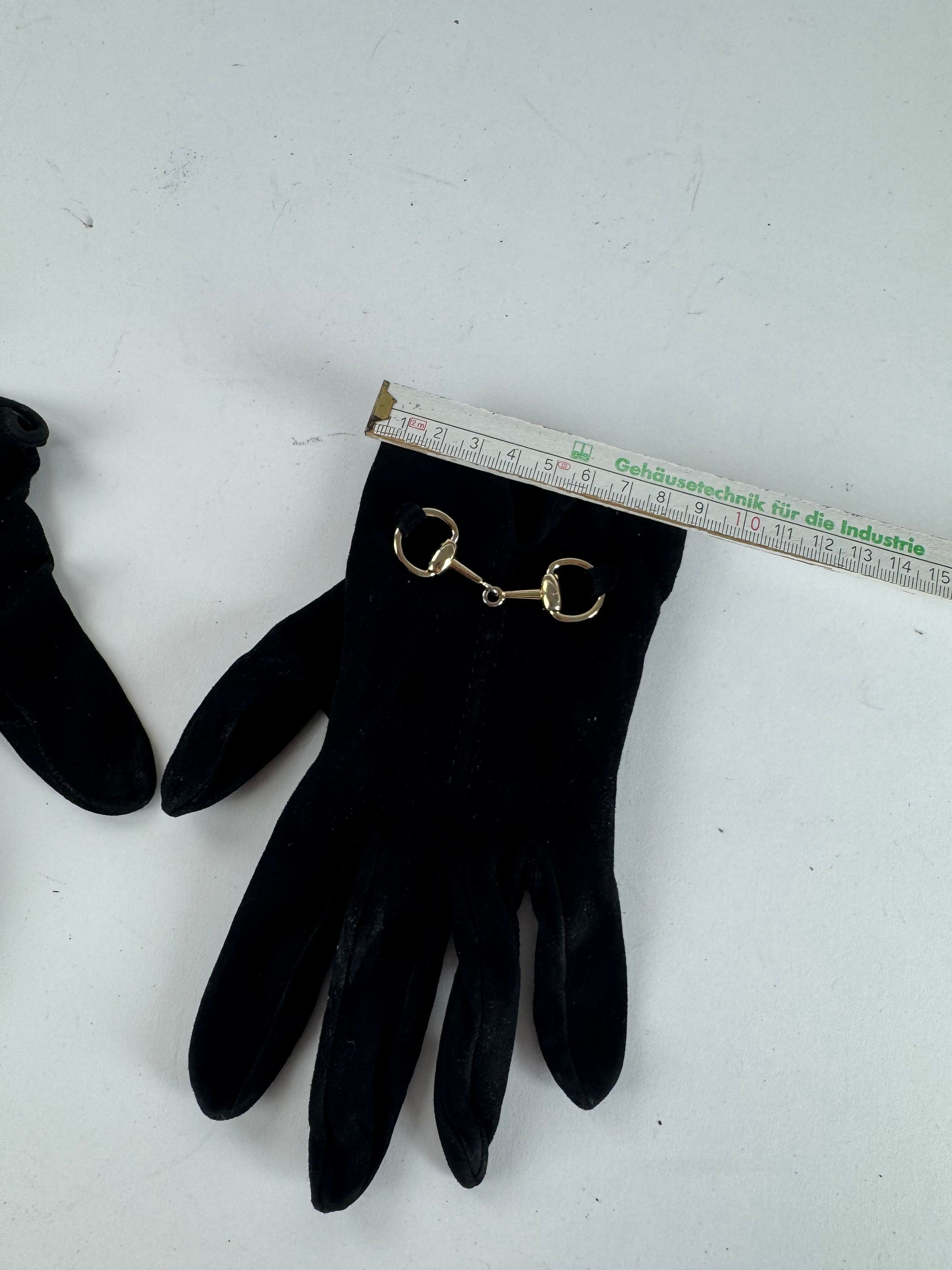 Gucci Vintage Leather gloves Black S Size ONE SIZE - 6 Thumbnail