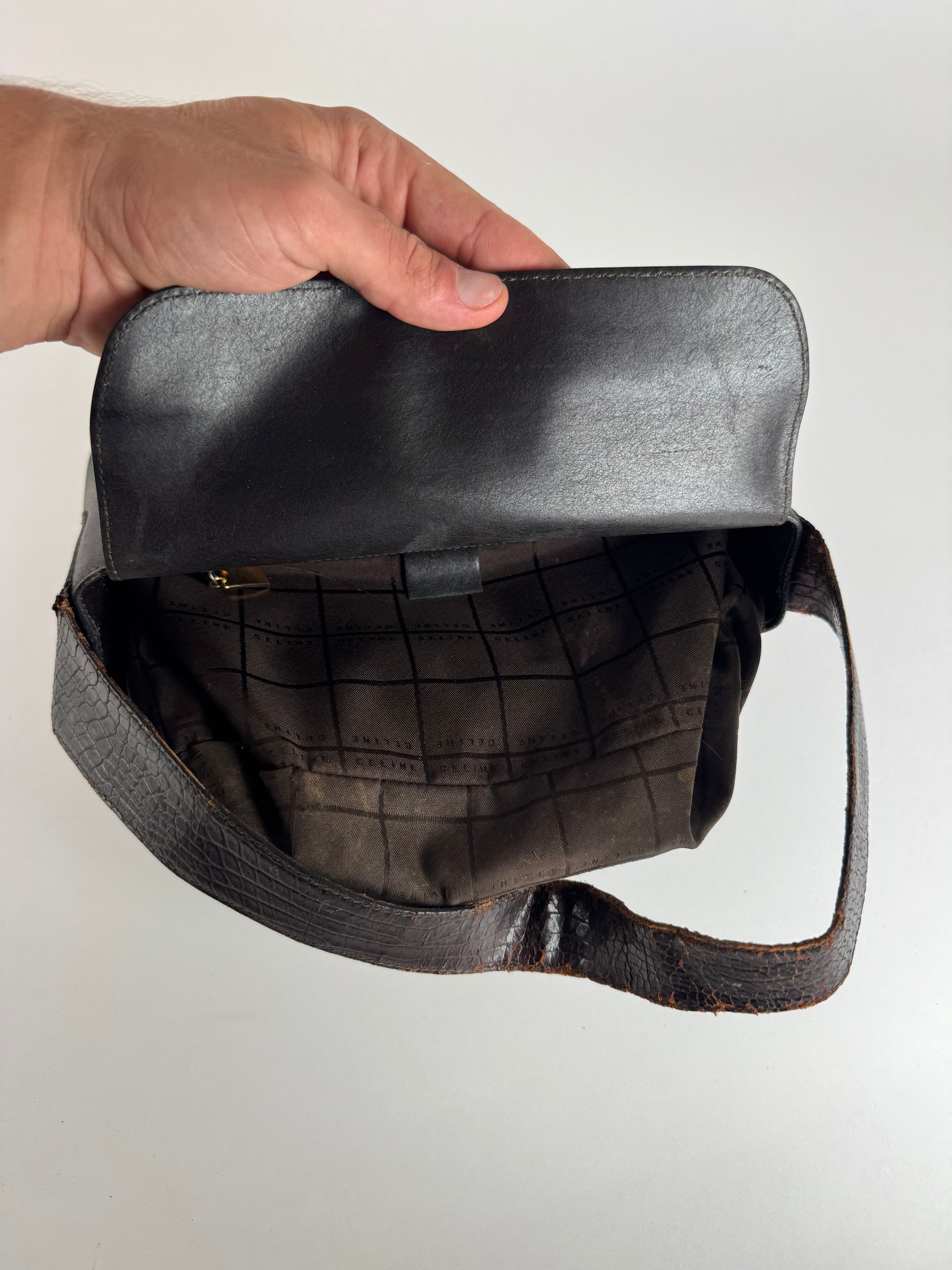 Celine Vintage Leather bag brown Size ONE SIZE - 3 Thumbnail