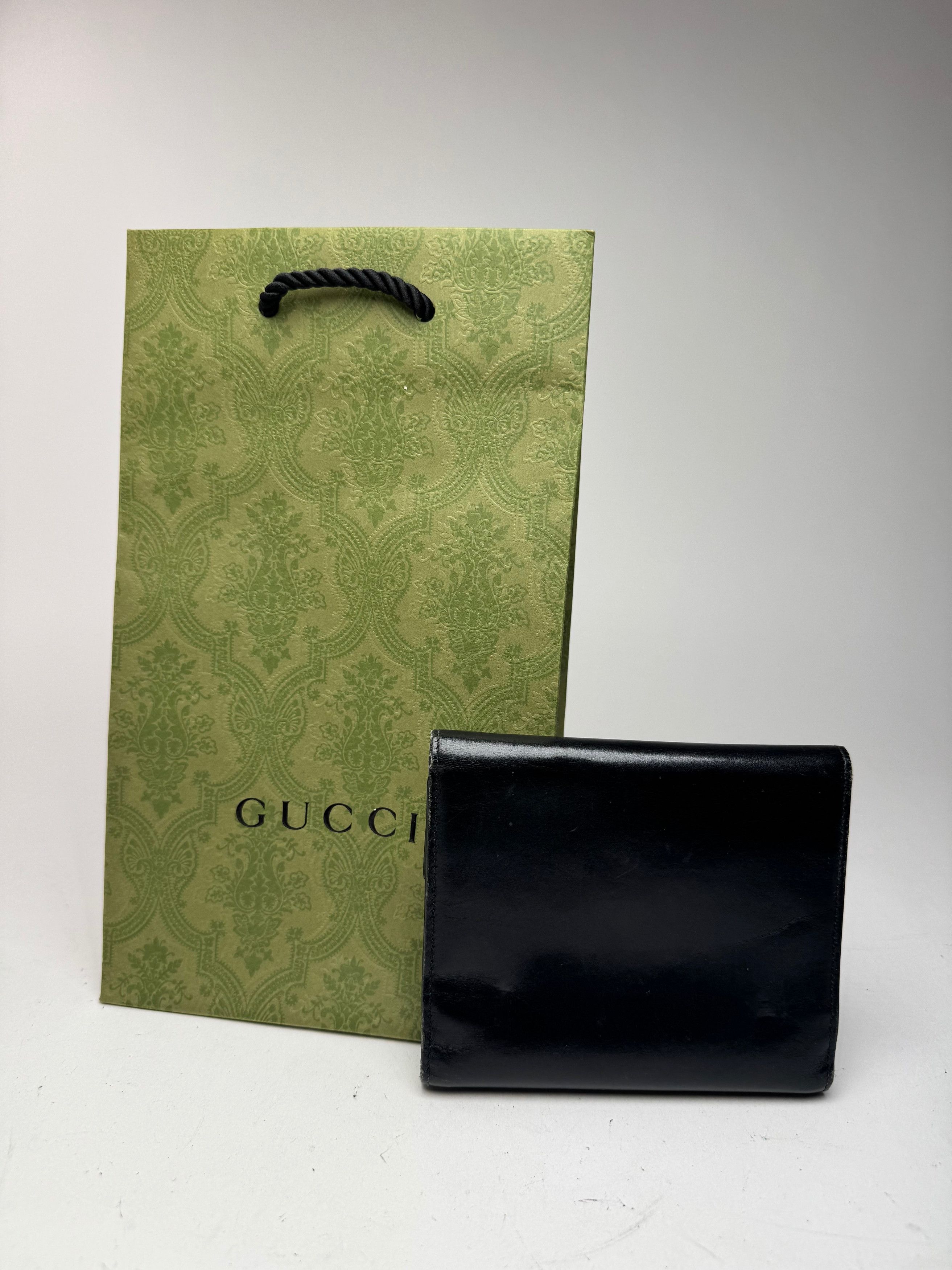 Gucci Vintage Patent leather Organizer / Card holder black Size ONE SIZE - 2 Thumbnail