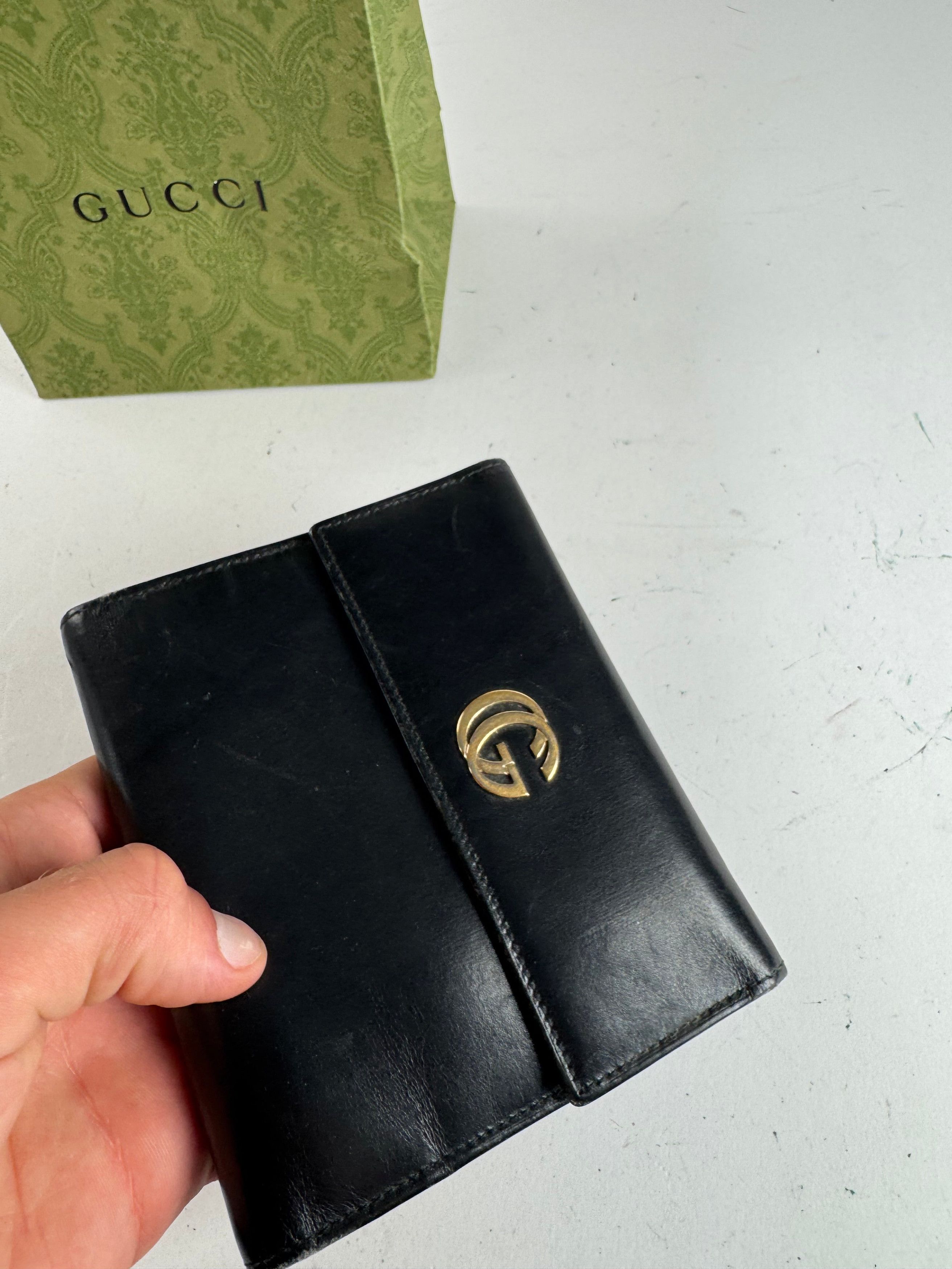 Gucci Vintage Patent leather Organizer / Card holder black Size ONE SIZE - 4 Thumbnail