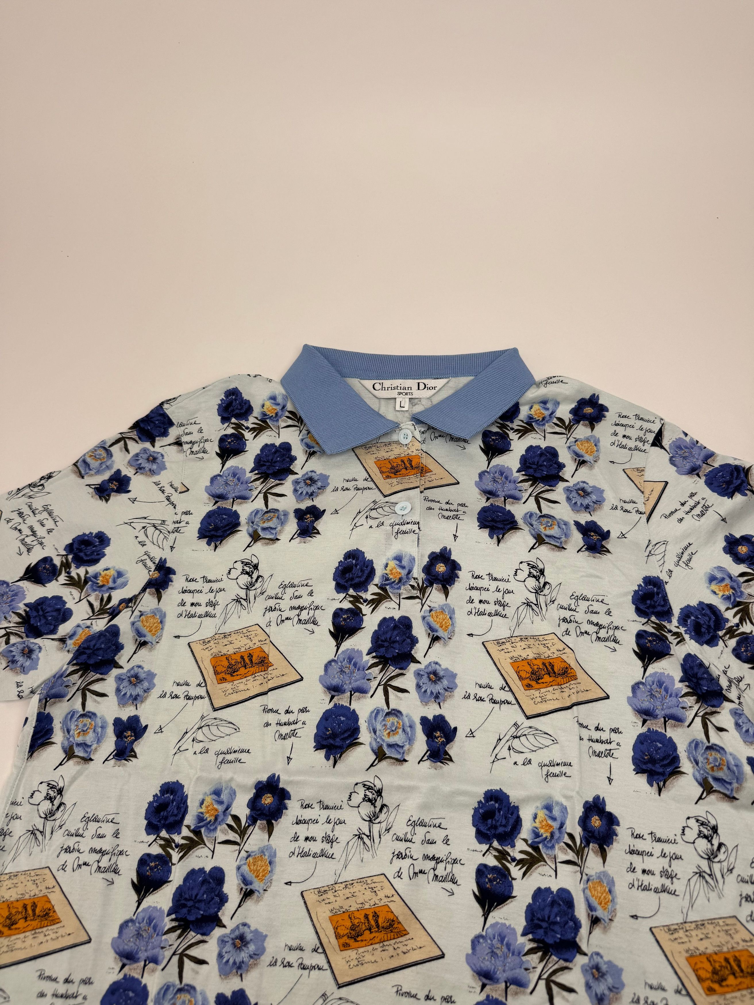 Dior Vintage Poloshirt Blue White L Size L / US 10 / IT 46 - 7 Thumbnail