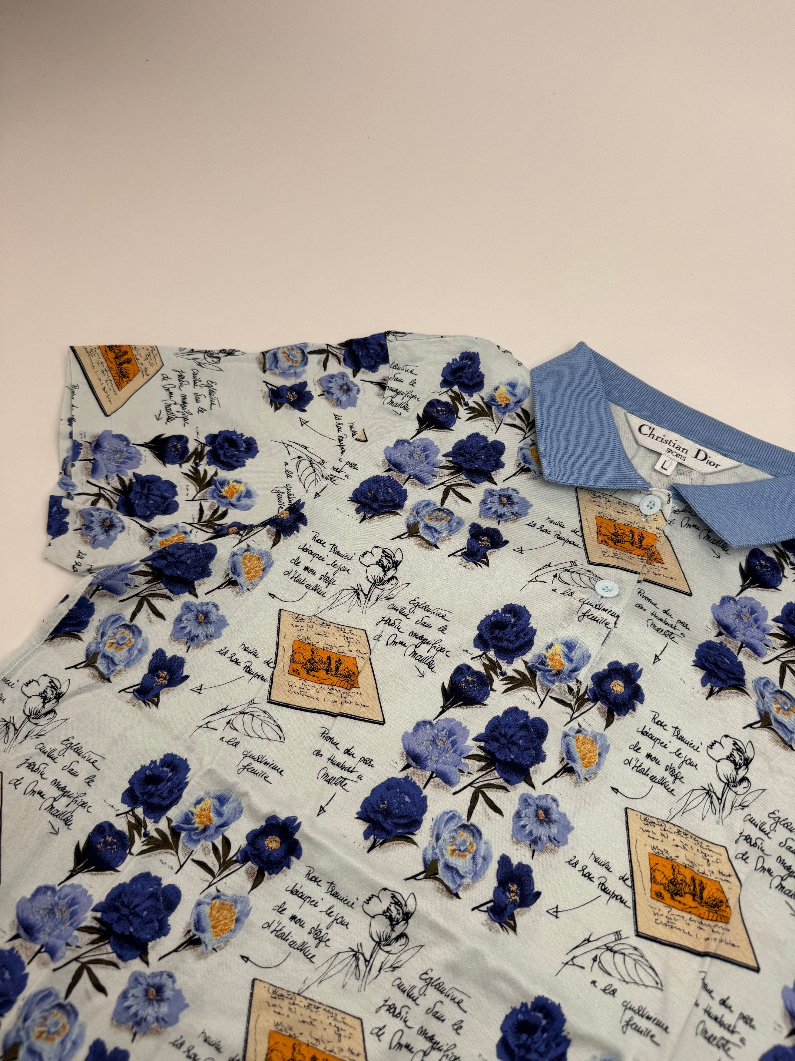 Dior Vintage Poloshirt Blue White L Size L / US 10 / IT 46 - 6 Thumbnail
