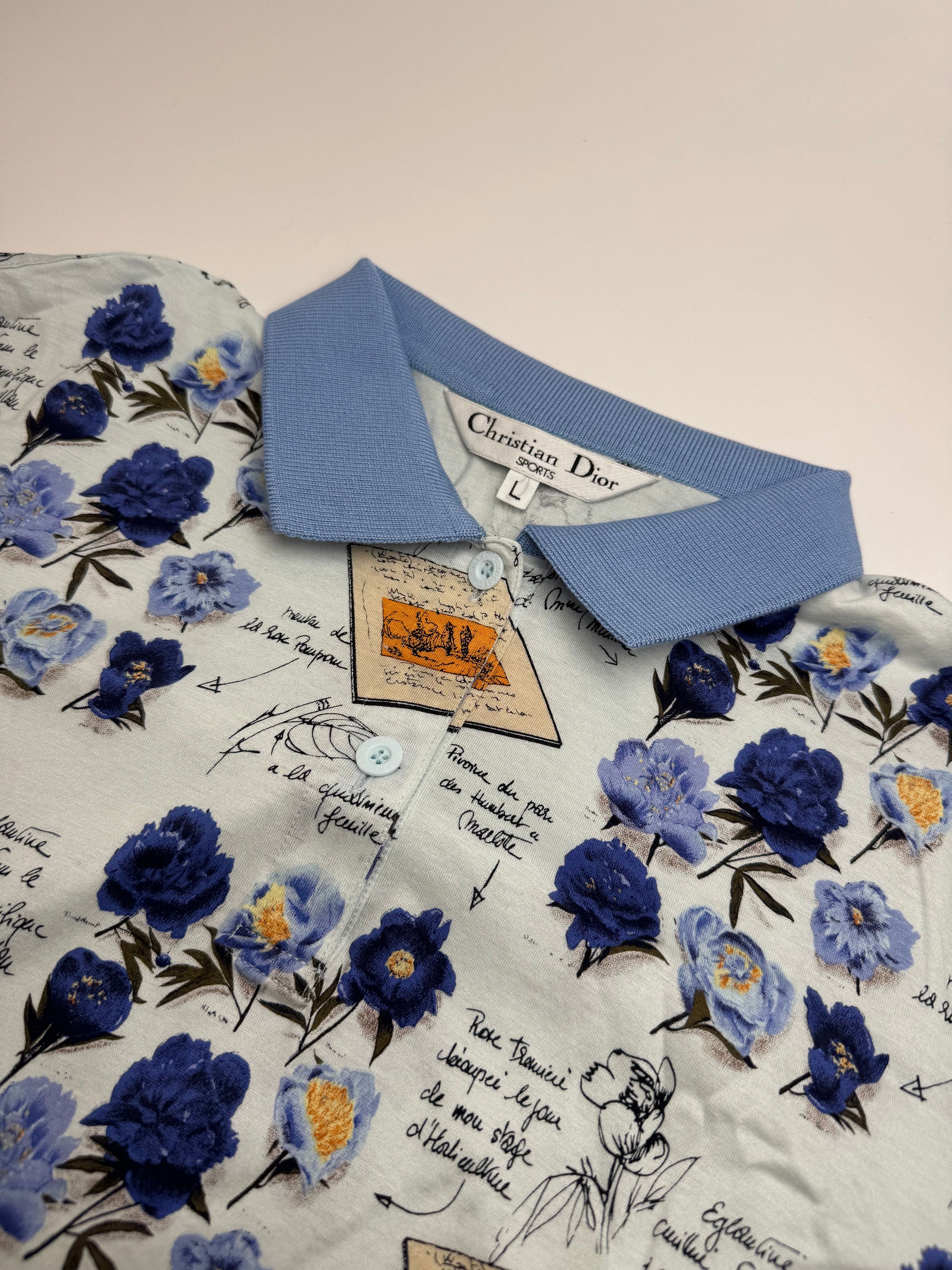 Dior Vintage Poloshirt Blue White L Size L / US 10 / IT 46 - 5 Thumbnail