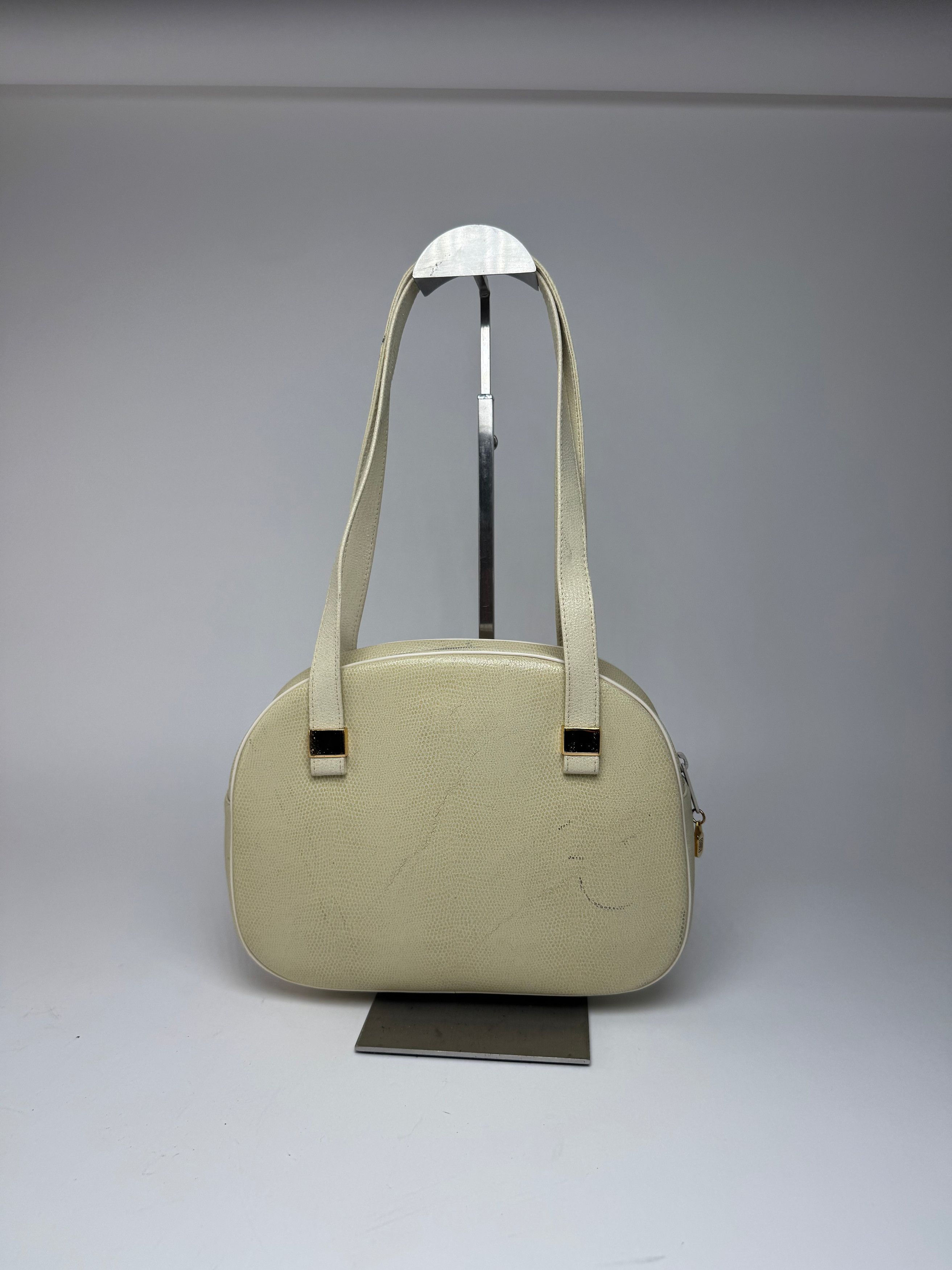 Givenchy Vintage Snake Emblossed Leather Bag beige Size ONE SIZE - 7 Thumbnail