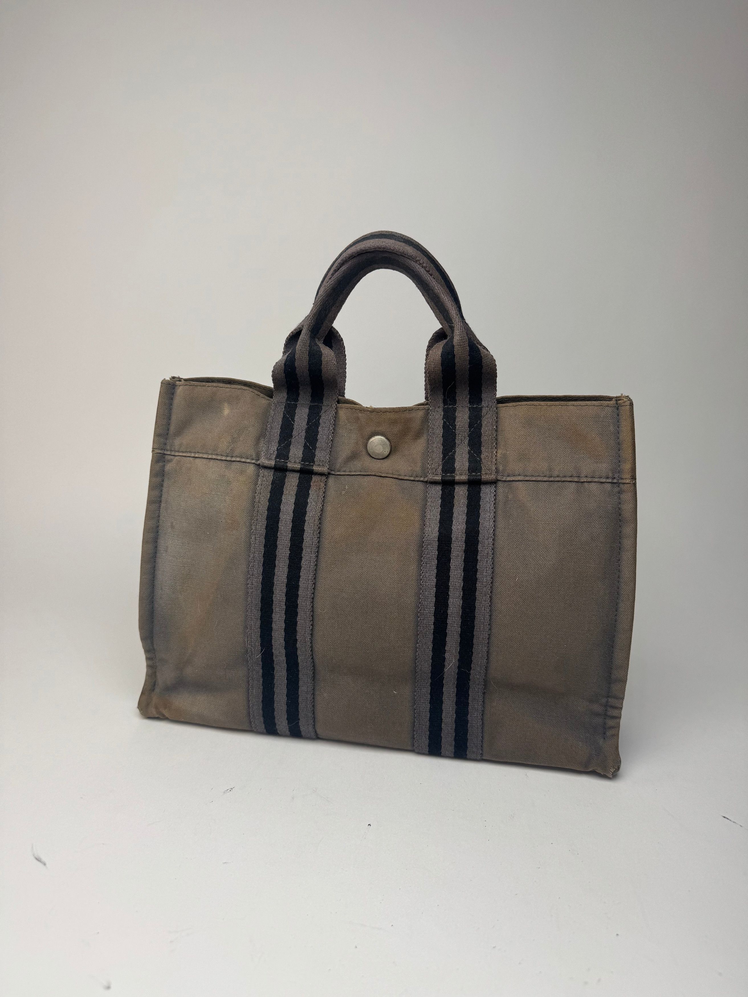 Other Vintage Hermes canvas Mini Tote Grey Size ONE SIZE - 15 Thumbnail