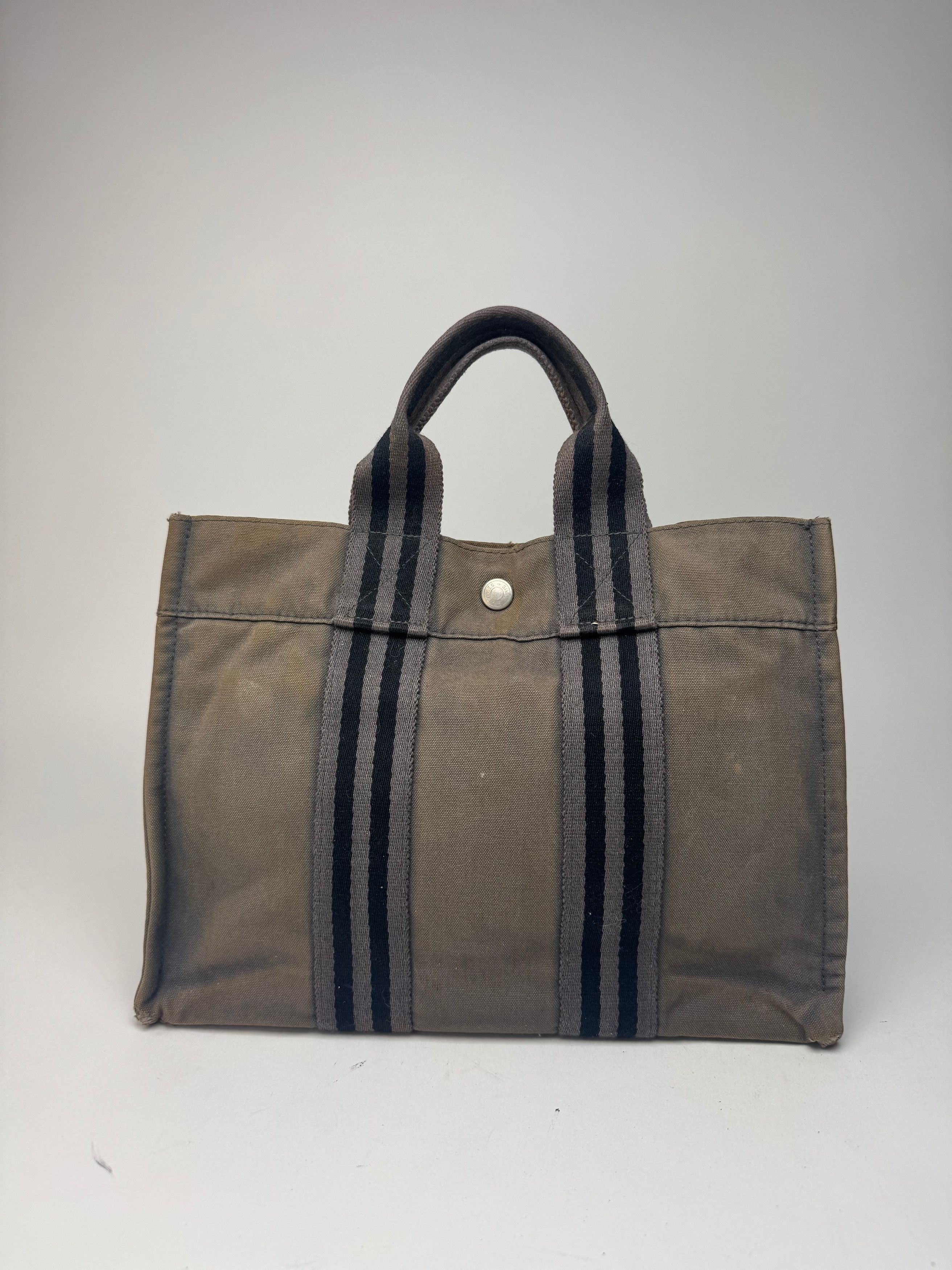 Other Vintage Hermes canvas Mini Tote Grey Size ONE SIZE - 8 Thumbnail