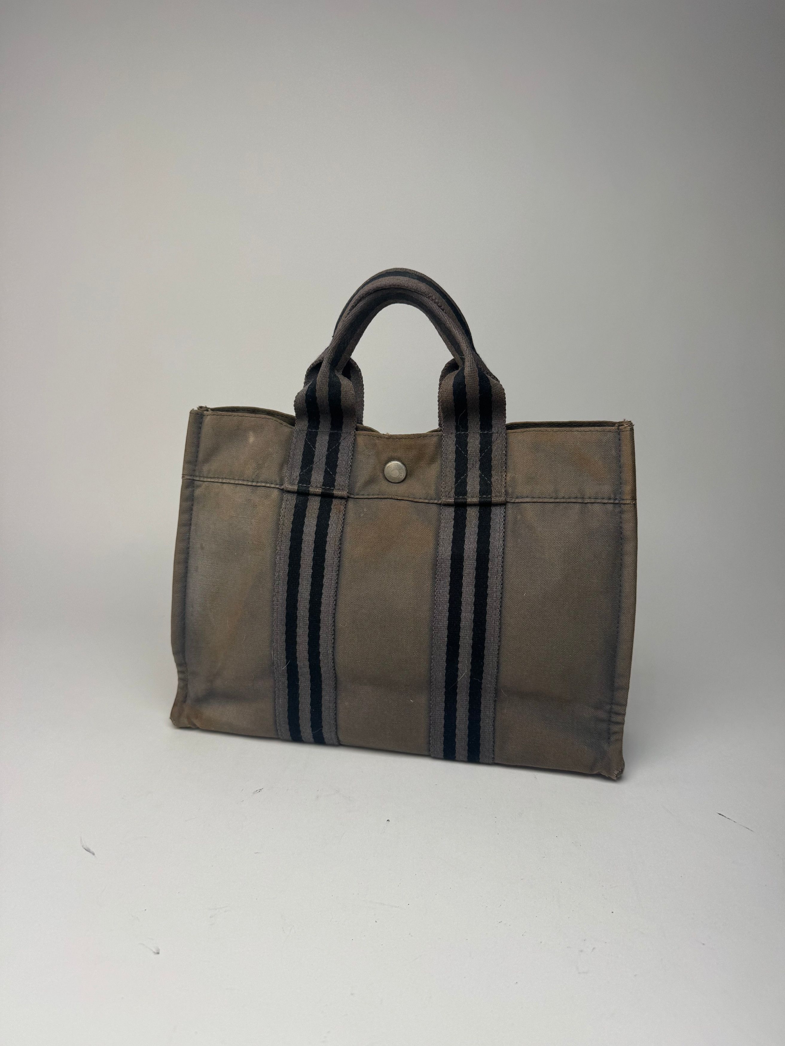 Other Vintage Hermes canvas Mini Tote Grey Size ONE SIZE - 12 Thumbnail