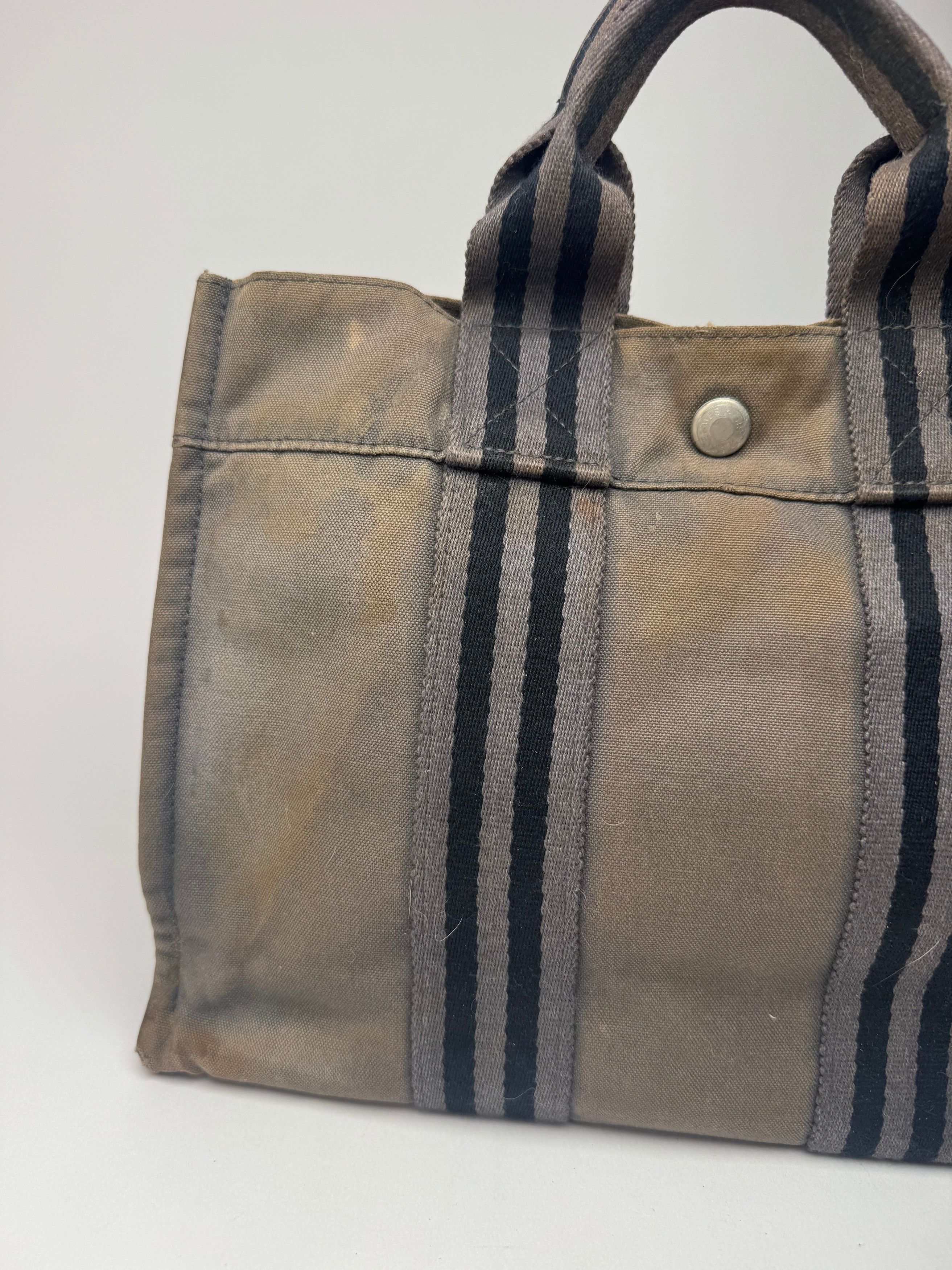 Other Vintage Hermes canvas Mini Tote Grey Size ONE SIZE - 6 Thumbnail