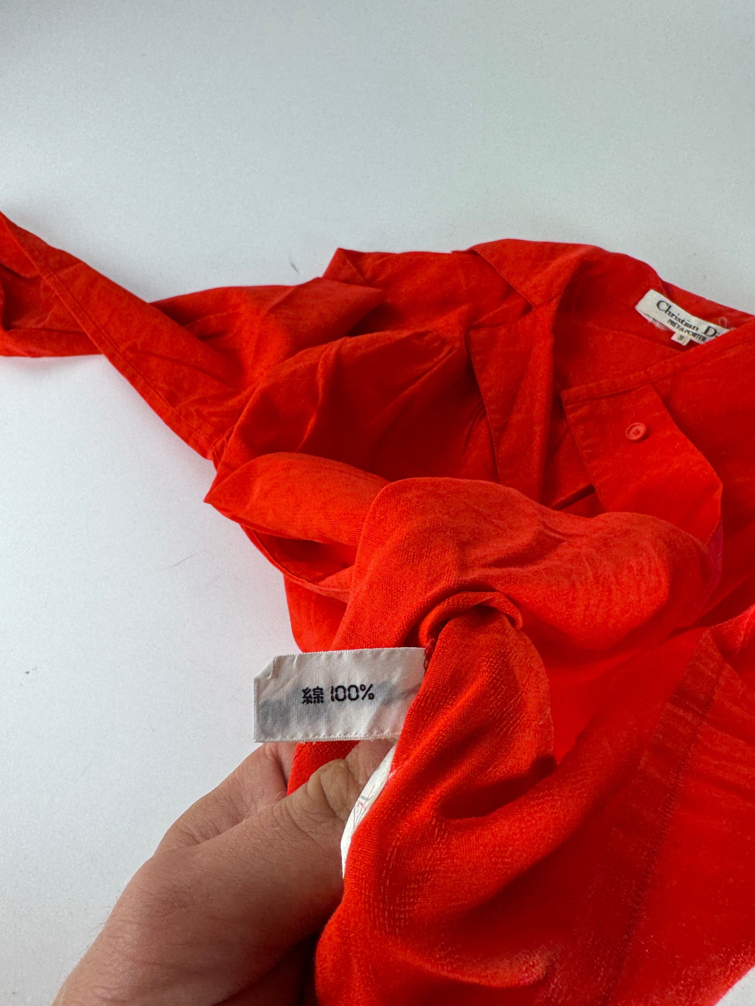 Dior Vintage Shirt Red M Size S / US 4 / IT 40 - 10 Thumbnail