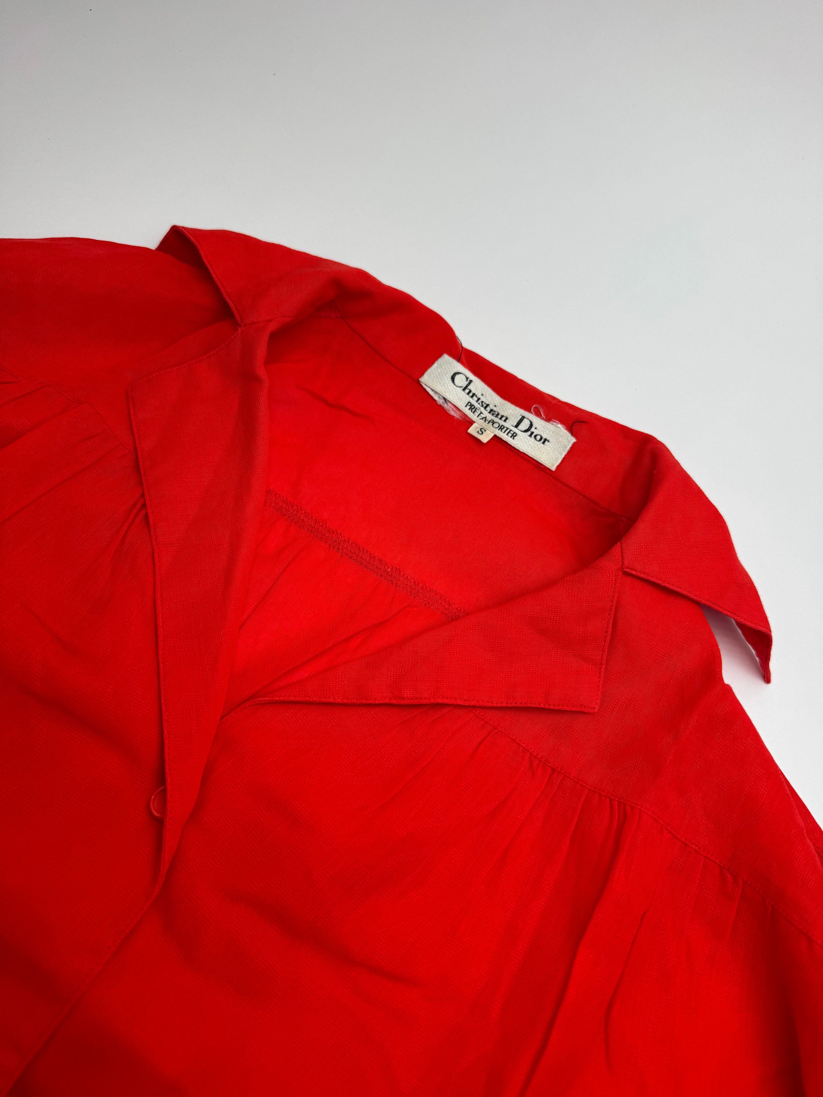 Dior Vintage Shirt Red M Size S / US 4 / IT 40 - 5 Thumbnail