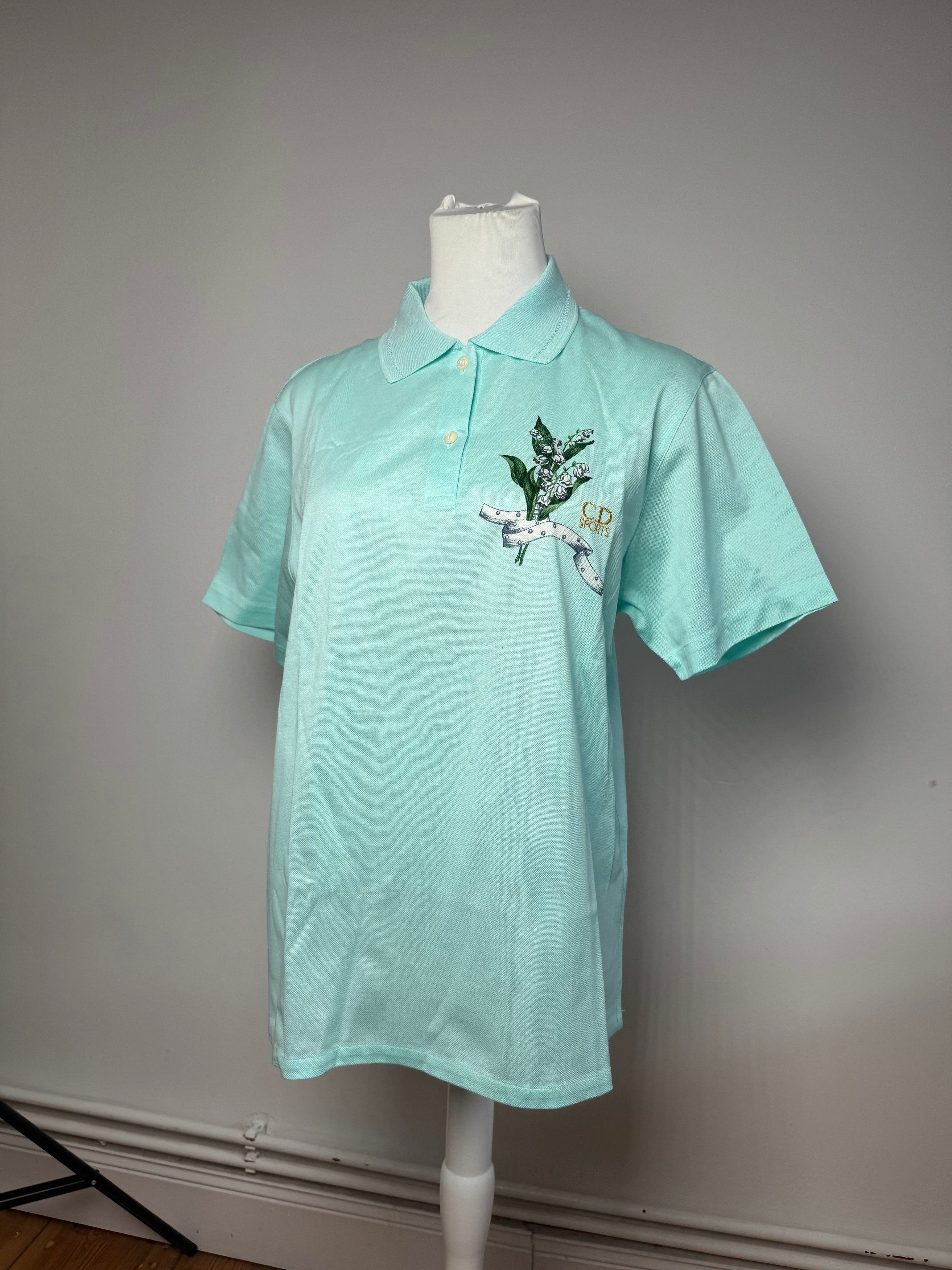 Dior Vintage Polo Shirt Turquoise L Size L / US 10 / IT 46 - 8 Thumbnail