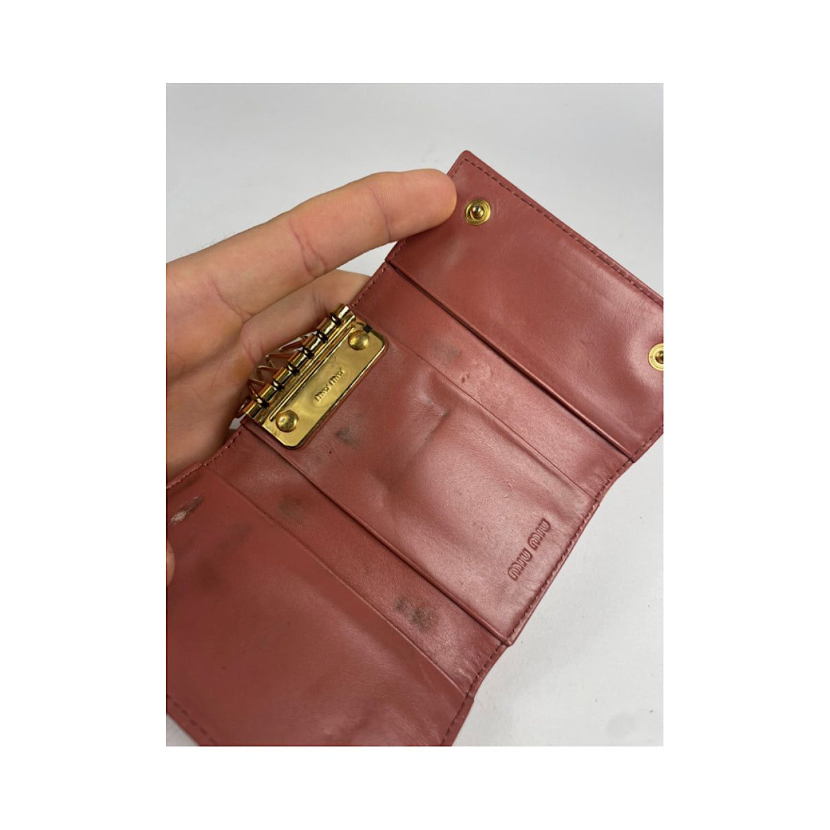 Miu Miu Orange Leather Purse Size ONE SIZE - 5 Thumbnail