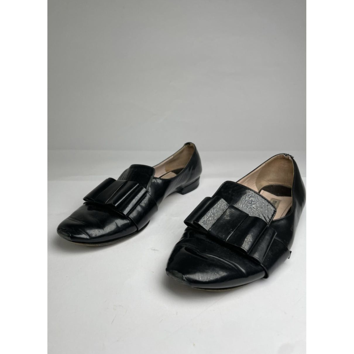 Miu Miu Black Patent Leather Ballet Flat Size US 7 / IT 37 - 5 Thumbnail