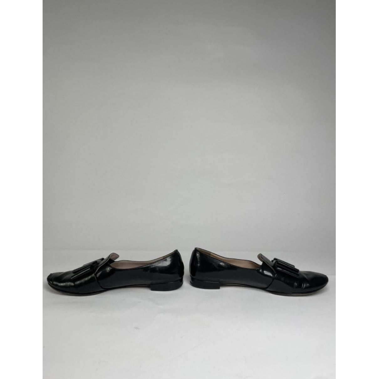 Miu Miu Black Patent Leather Ballet Flat Size US 7 / IT 37 - 3 Thumbnail