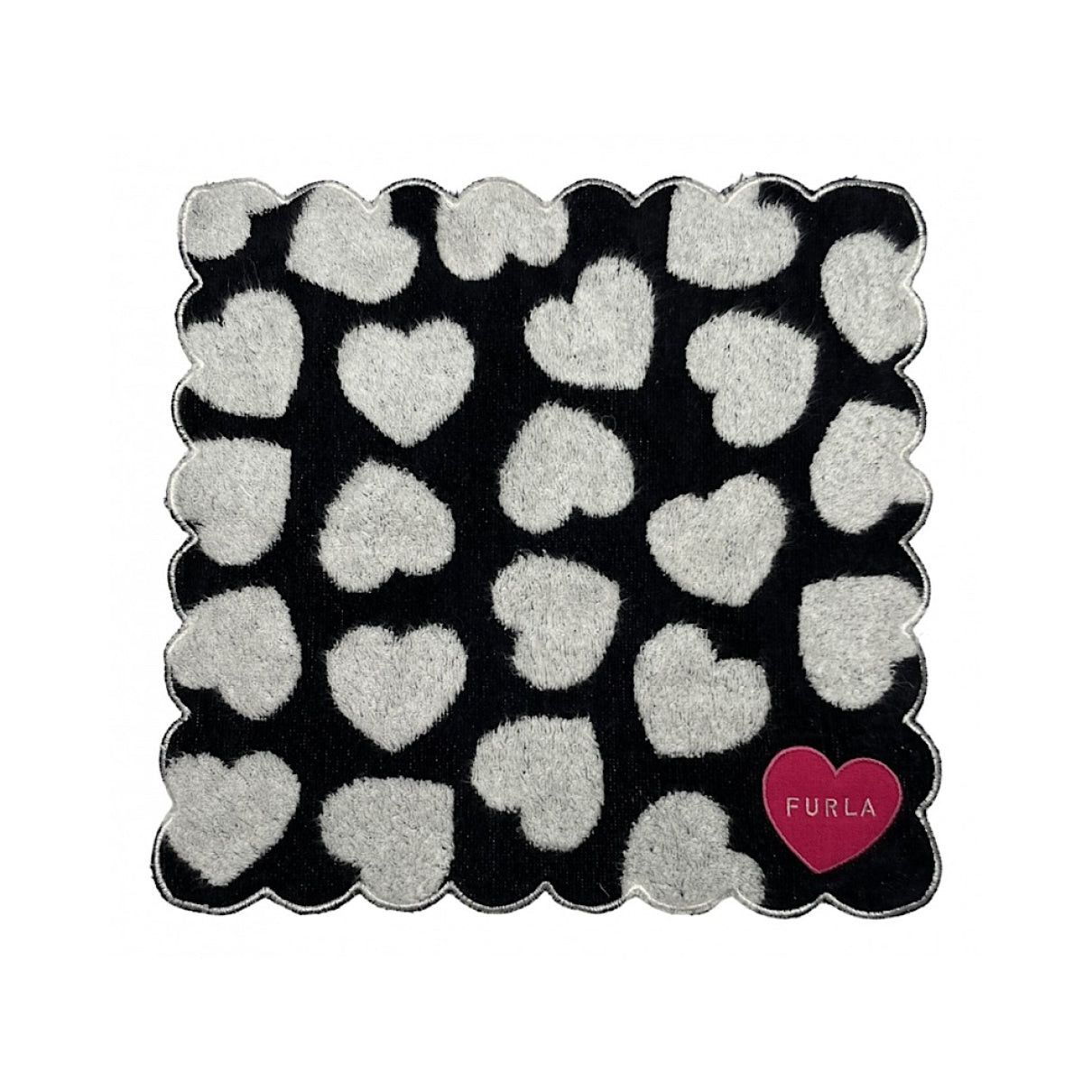 Furla Black Cotton Scarf Size ONE SIZE - 2 Thumbnail