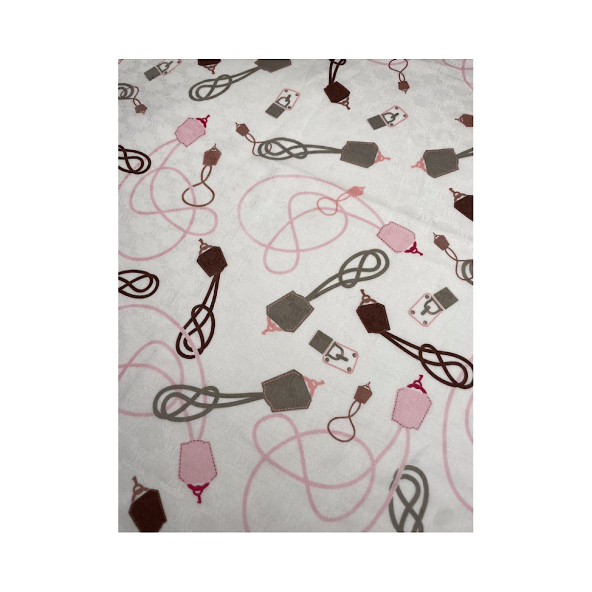 Celine White Silk Silk Handkerchief Size ONE SIZE - 3 Thumbnail