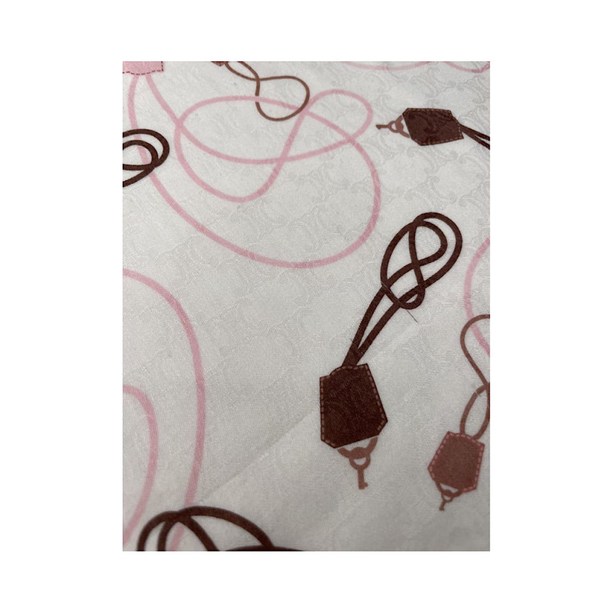 Celine White Silk Silk Handkerchief Size ONE SIZE - 5 Thumbnail