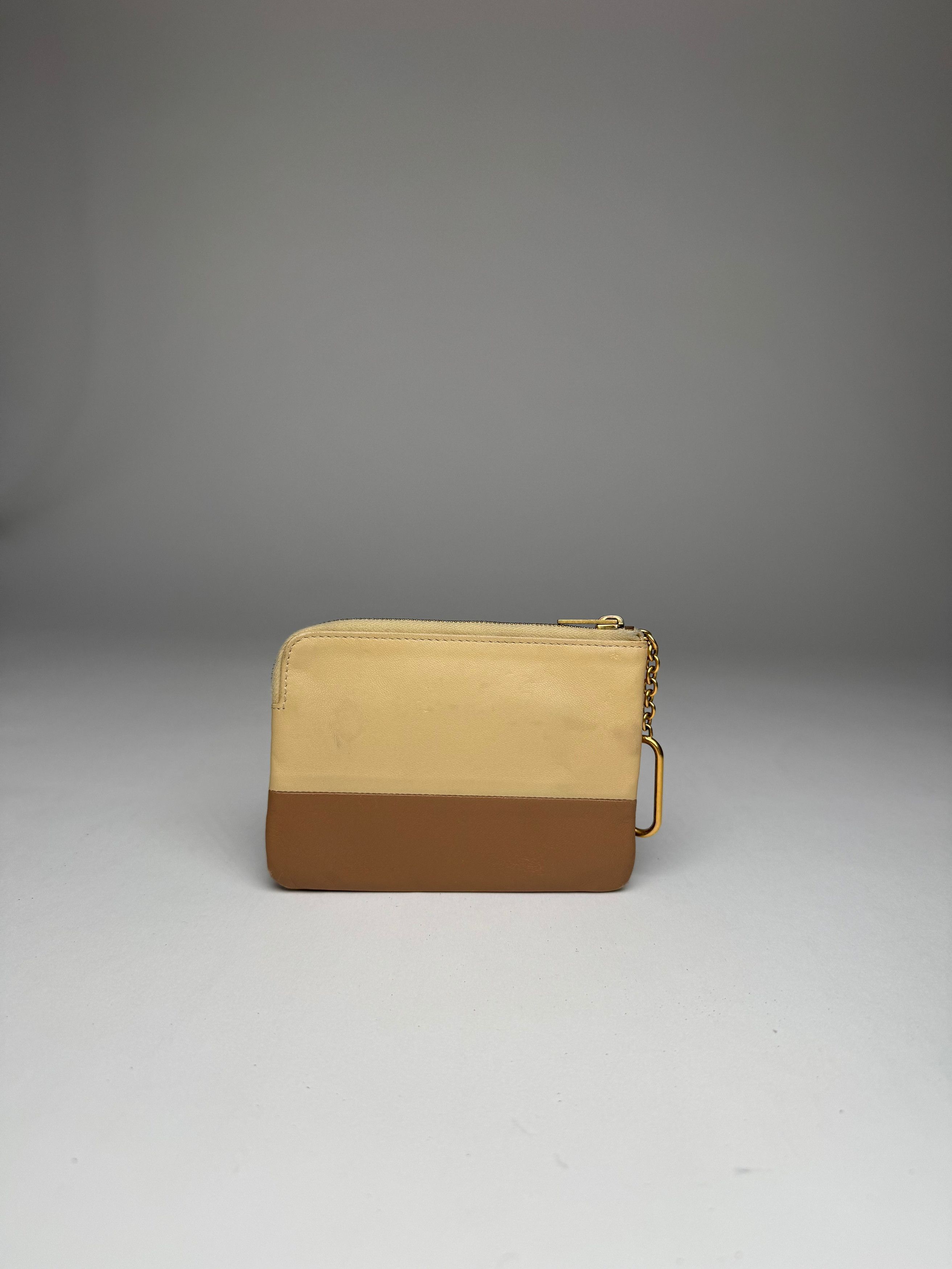 Celine Vintage Paris Leather Card Holder Beige Brown Size ONE SIZE - 2 Thumbnail