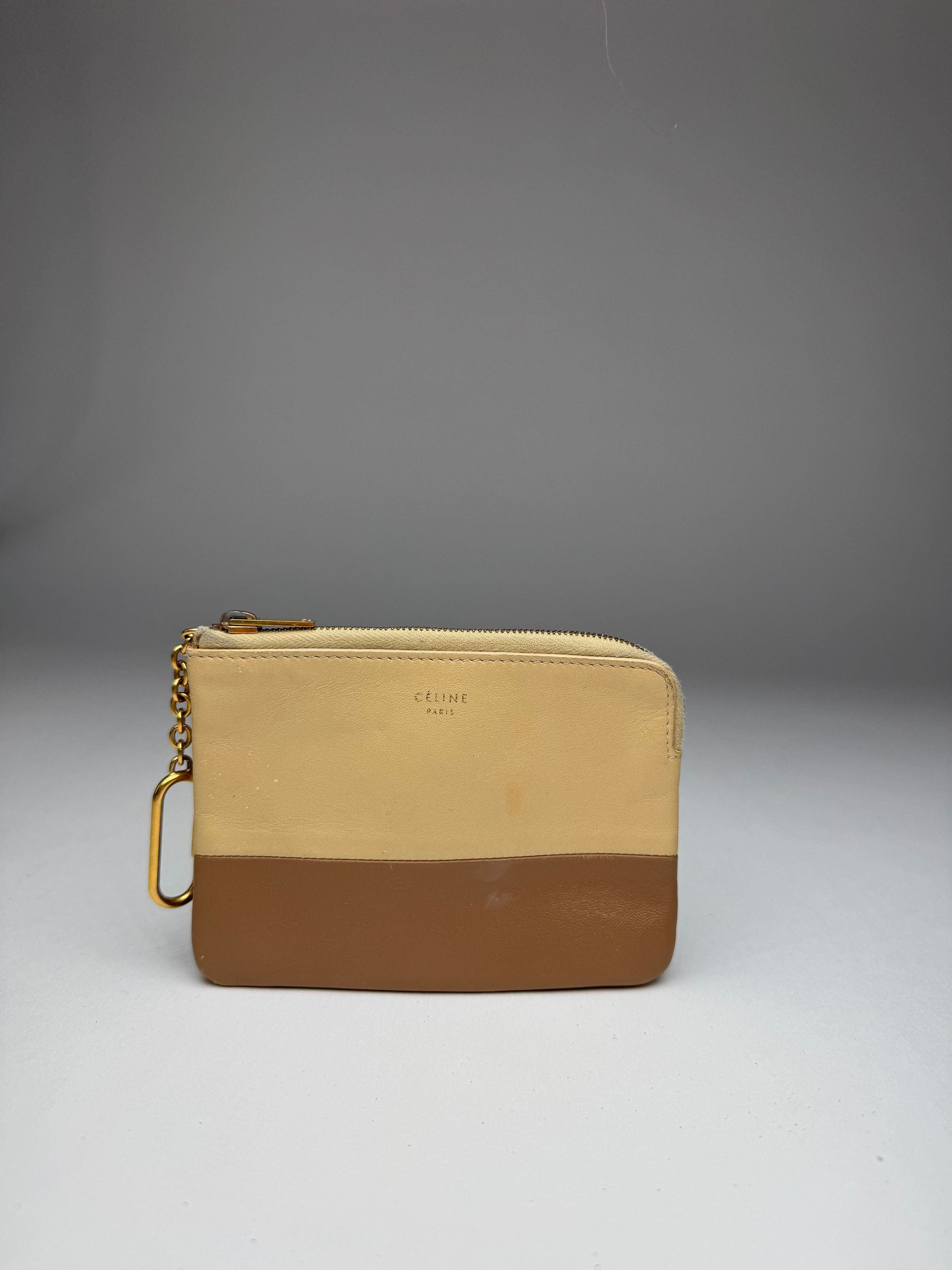 Celine Vintage Paris Leather Card Holder Beige Brown Size ONE SIZE - 11 Thumbnail