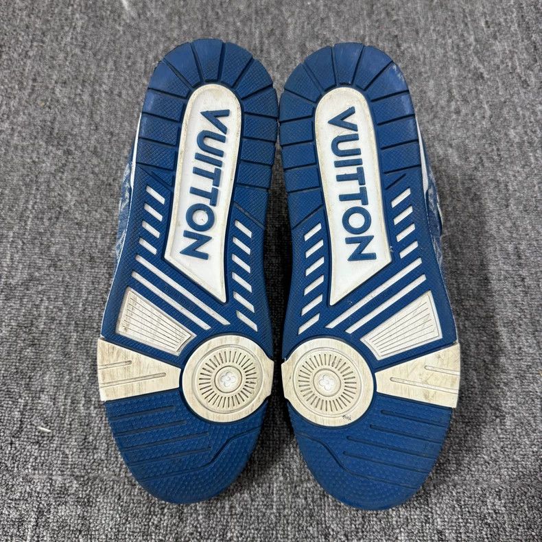 Louis Vuitton Louis Vuitton Blue Denim Trainer Sneakers Size US 6 / EU 39 - 4 Thumbnail