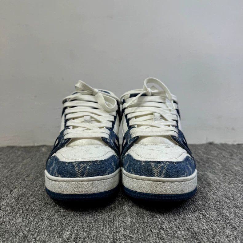 Louis Vuitton Louis Vuitton Blue Denim Trainer Sneakers Size US 6 / EU 39 - 2 Thumbnail