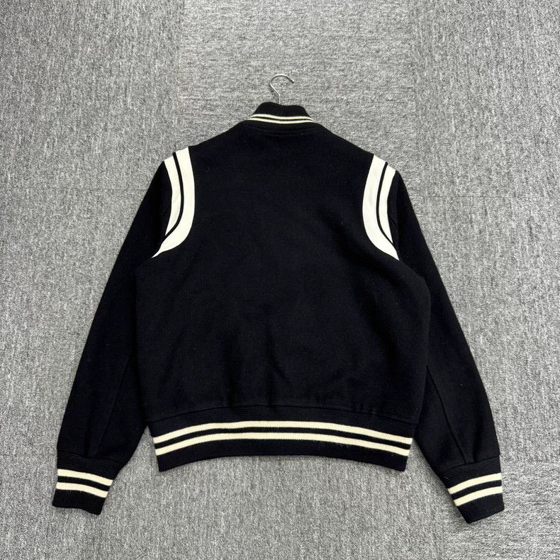 Saint Laurent Paris SLP Wool Leather Trim Varsity Jacket Size US M / EU 48-50 / 2 - 2 Thumbnail