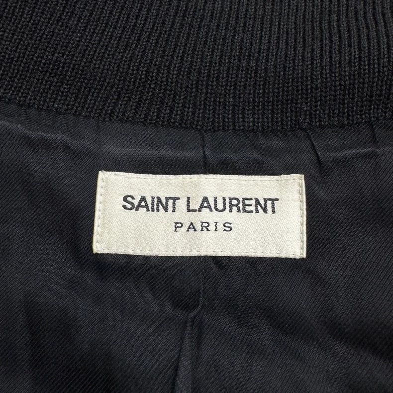 Saint Laurent Paris SLP Wool Leather Trim Varsity Jacket Size US M / EU 48-50 / 2 - 3 Thumbnail