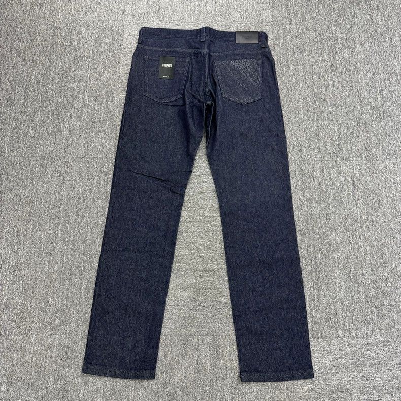 Fendi Fendi Leather Patch Denim Jeans Size US 34 / EU 50 - 2 Thumbnail