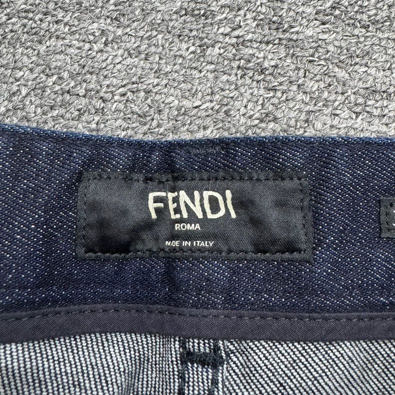 Fendi Fendi Leather Patch Denim Jeans Size US 34 / EU 50 - 4 Thumbnail