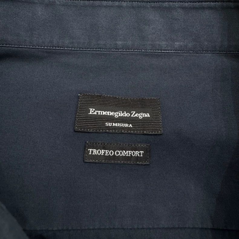Ermenegildo Zegna Ermenegildo Zegna Solid Long-Sleeve Shirt Size US M / EU 48-50 / 2 - 3 Thumbnail