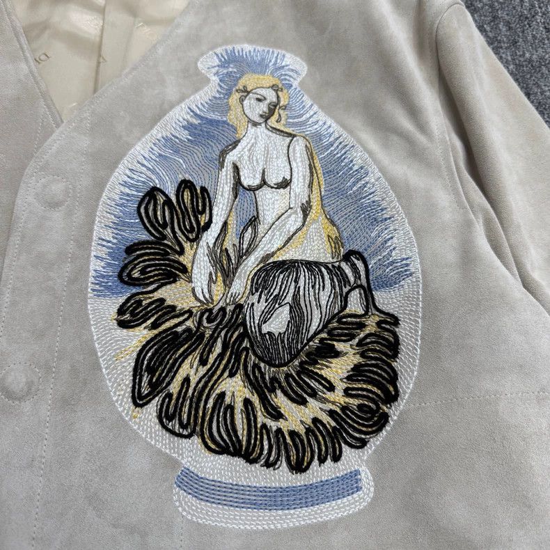 Dior Dior Mermaid Embroidery Suede Jacket Size US XXL / EU 58 / 5 - 3 Thumbnail