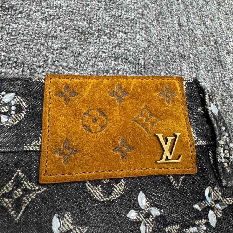 Louis Vuitton Louis Vuitton Rhinestone Print Distressed Jeans Size US 30 / EU 46 - 3 Thumbnail