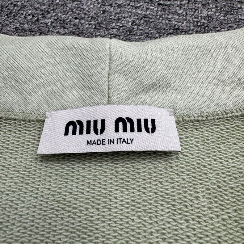 Miu Miu MIU MIU Distressed V-Neck Knit Cardigan Size US S / EU 44-46 / 1 - 3 Thumbnail